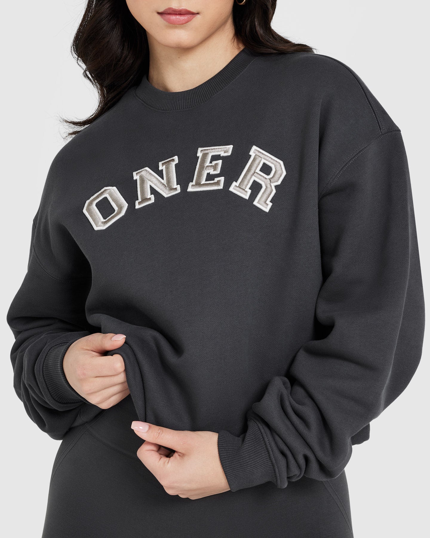 All Day Varsity Oversized Sweatshirt | Coal - Image 4