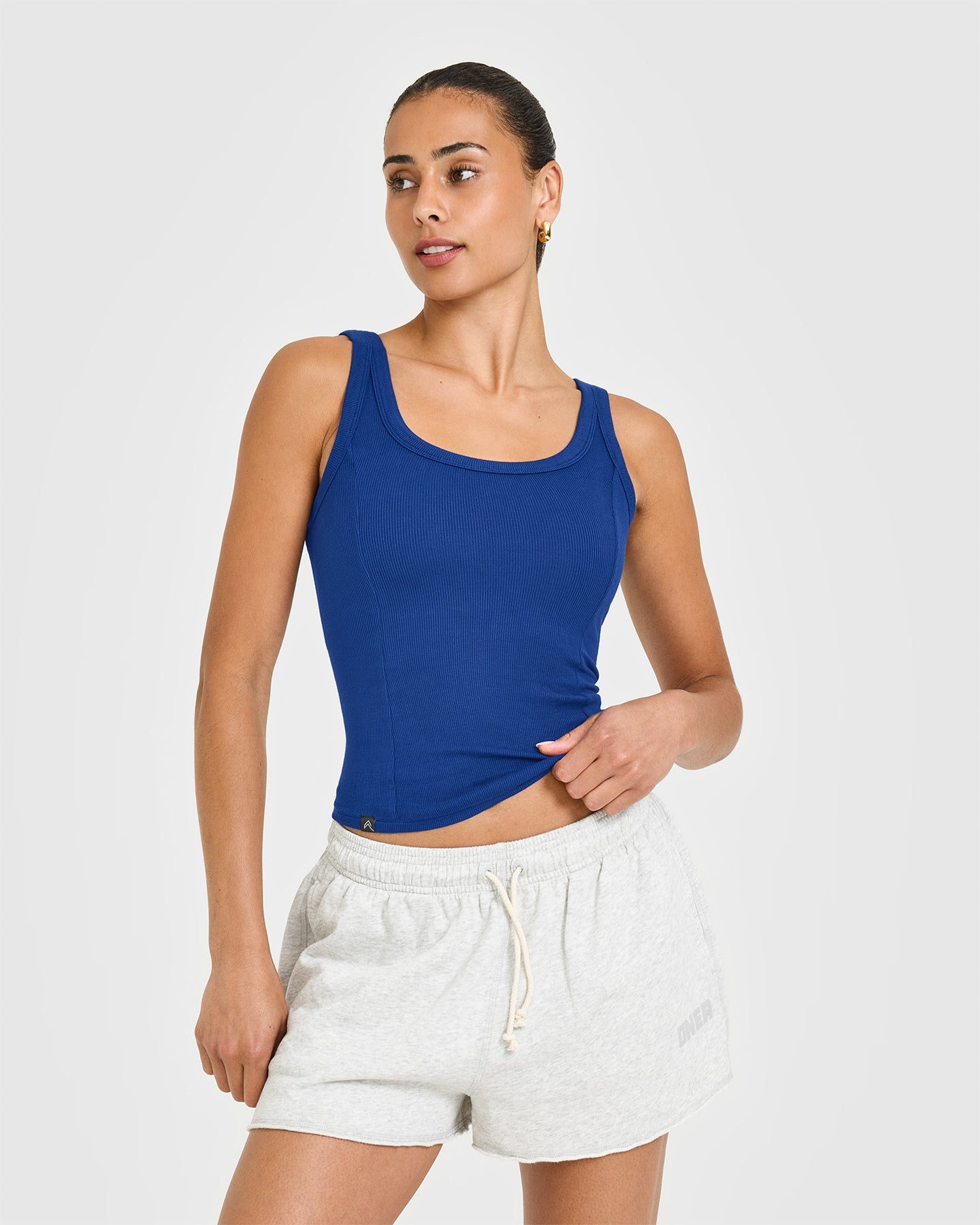 Mellow Rib Scoop Neck Vest | Vintage Navy