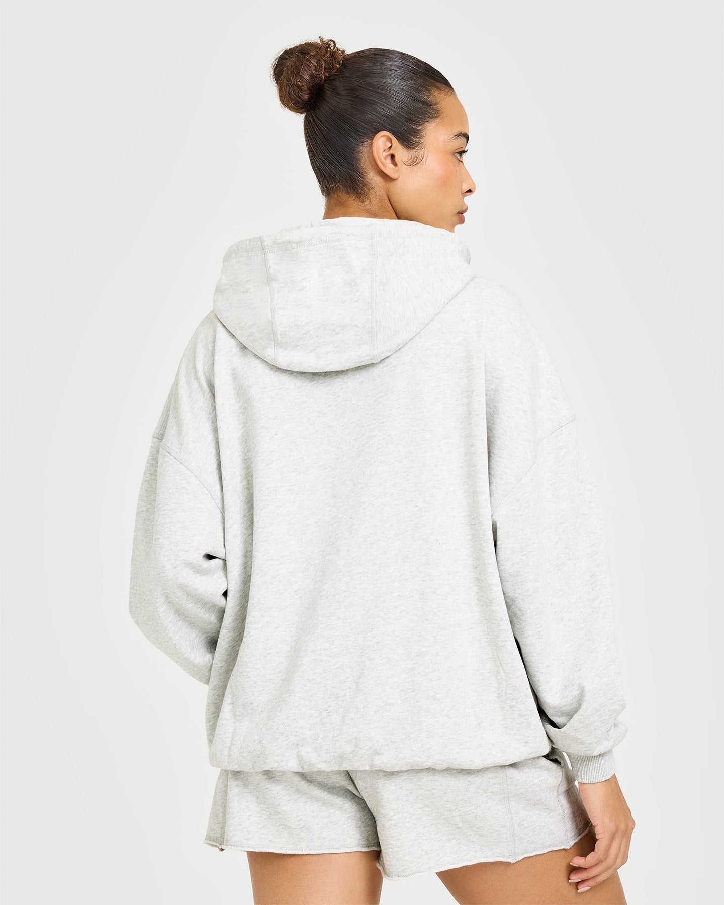 Alternative view of Raw Lounge Oversized Hoodie | Light Grey Marl