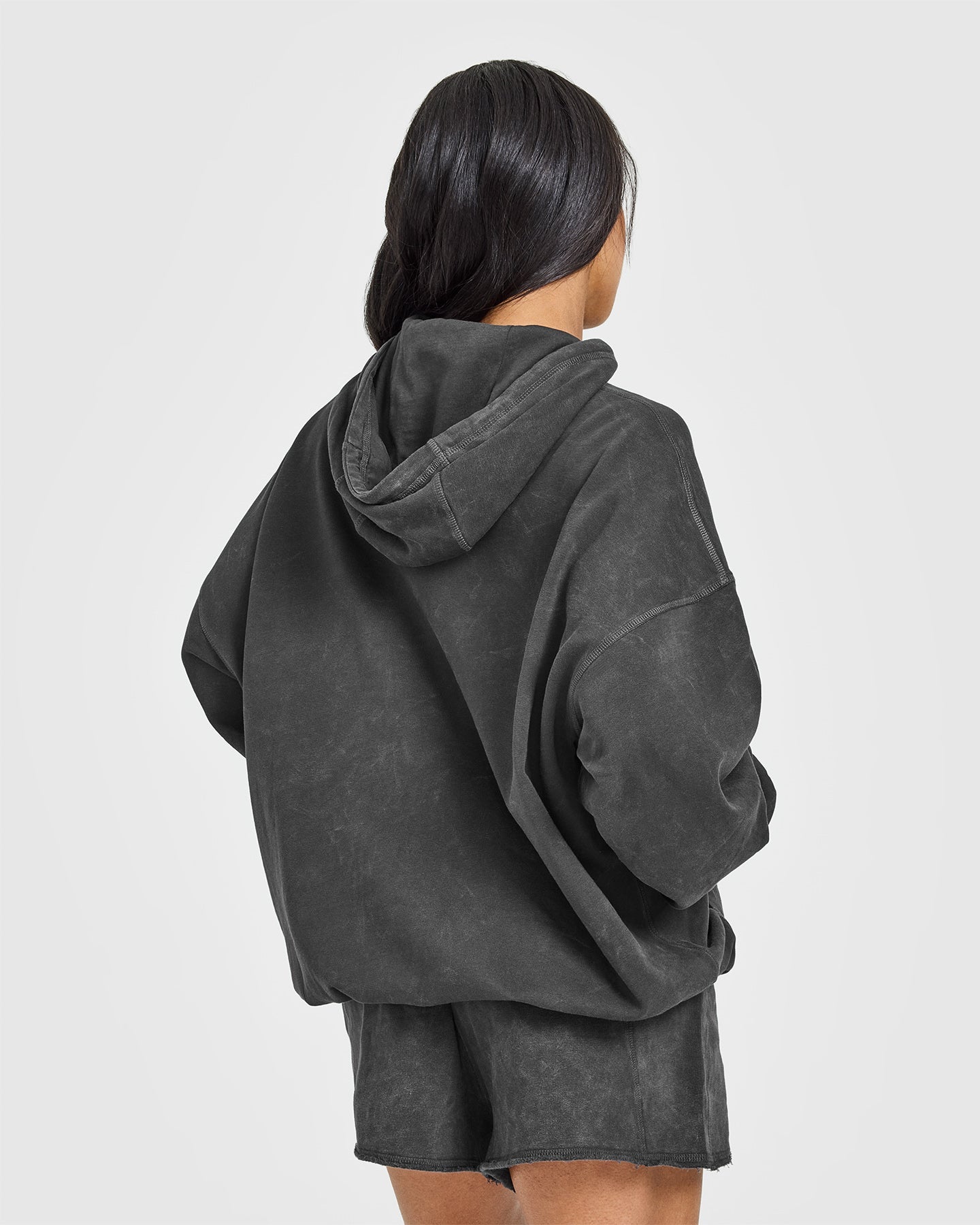 Alternative view of Raw Lounge Oversized Hoodie | Washed Black