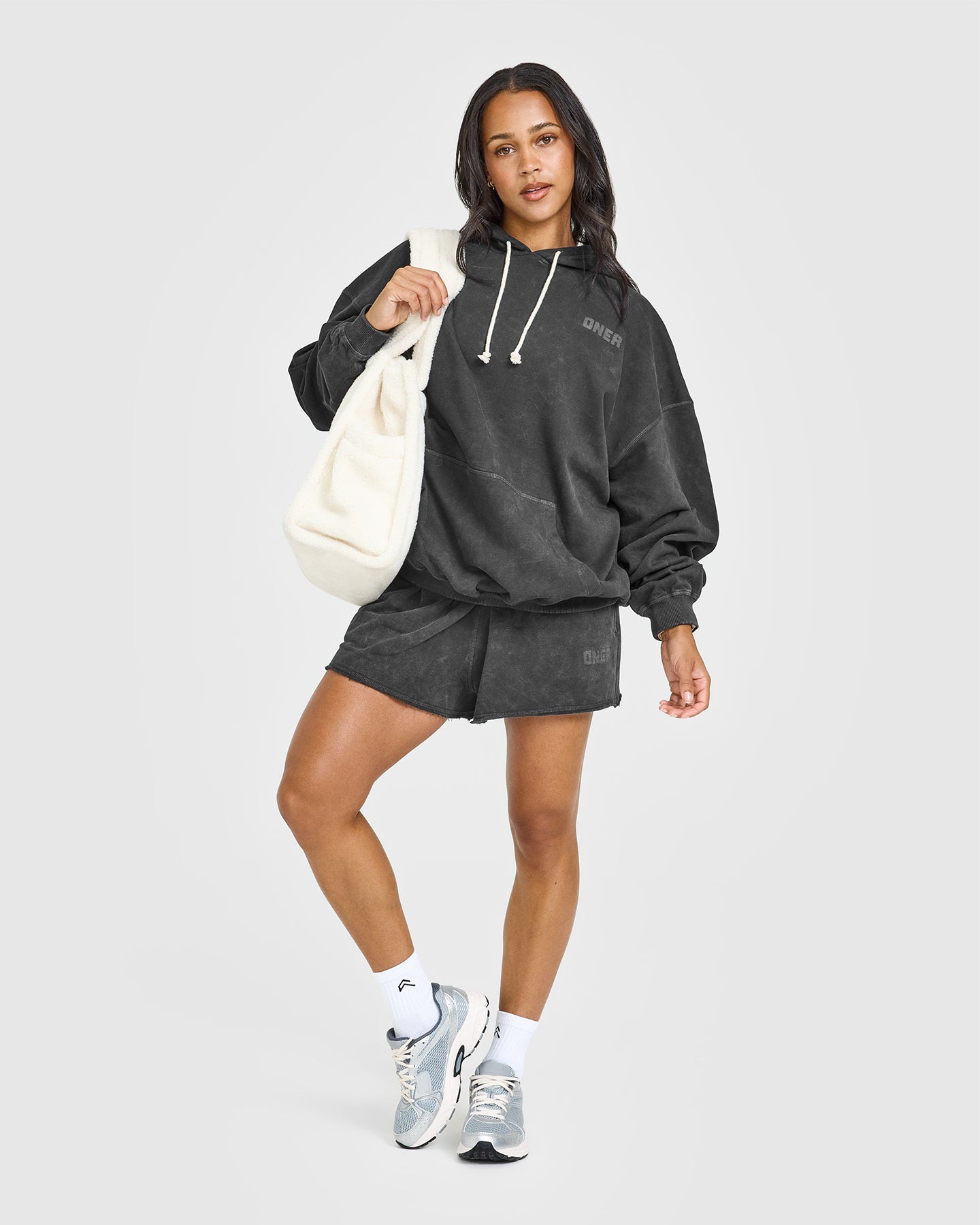 Raw Lounge Oversized Hoodie | Washed Black - Image 3
