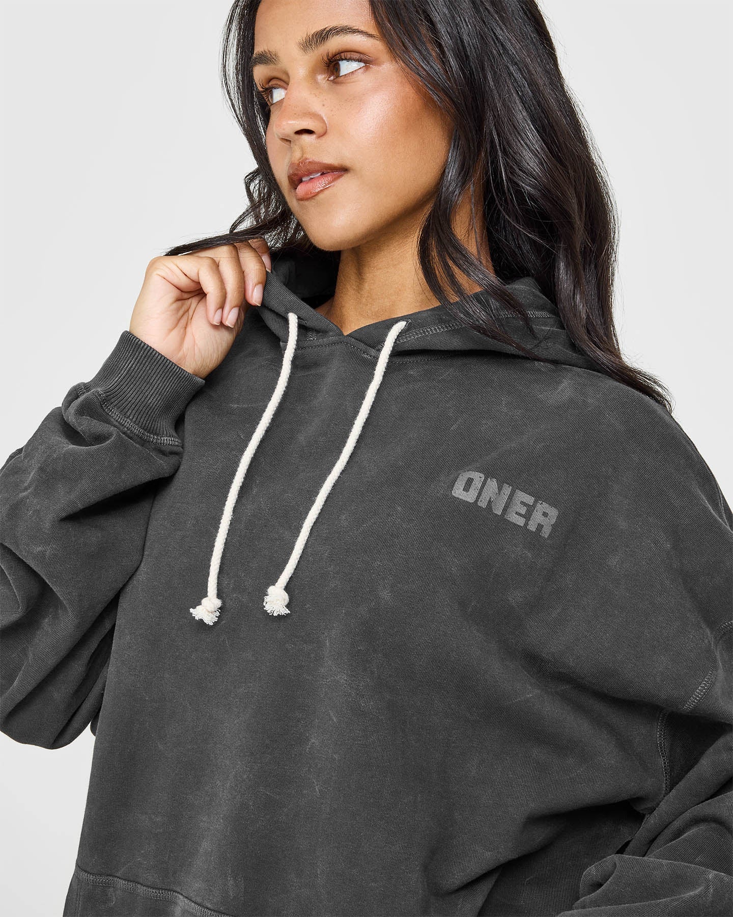 Raw Lounge Oversized Hoodie | Washed Black - Image 4