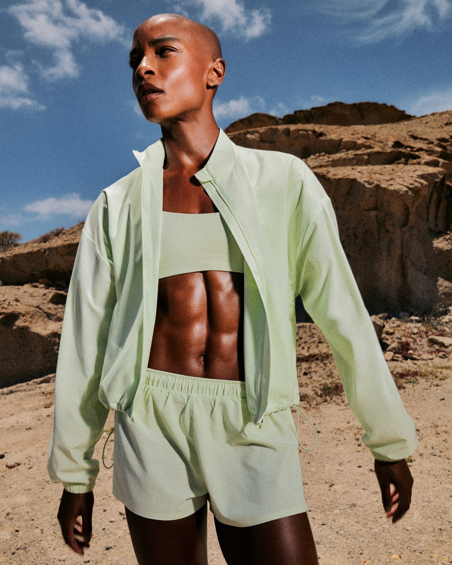 Alternative view of AirMove Jacket with Bonding New Branding | Meadow Mist Green