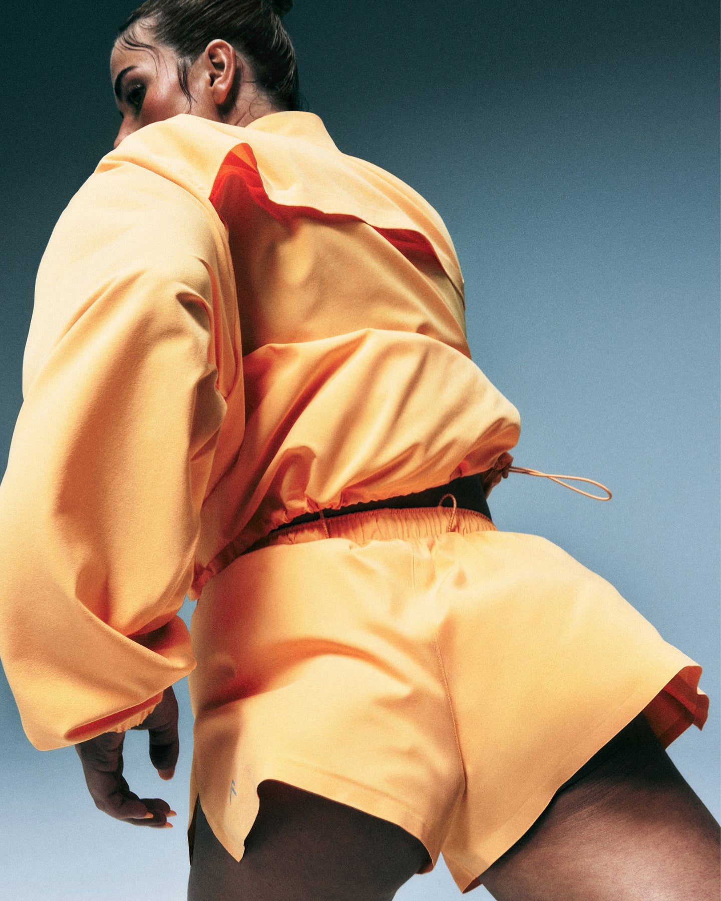 Alternative view of AirMove Lined Shorts 2" with Pocket and Reflective Logo | Powdered Orange