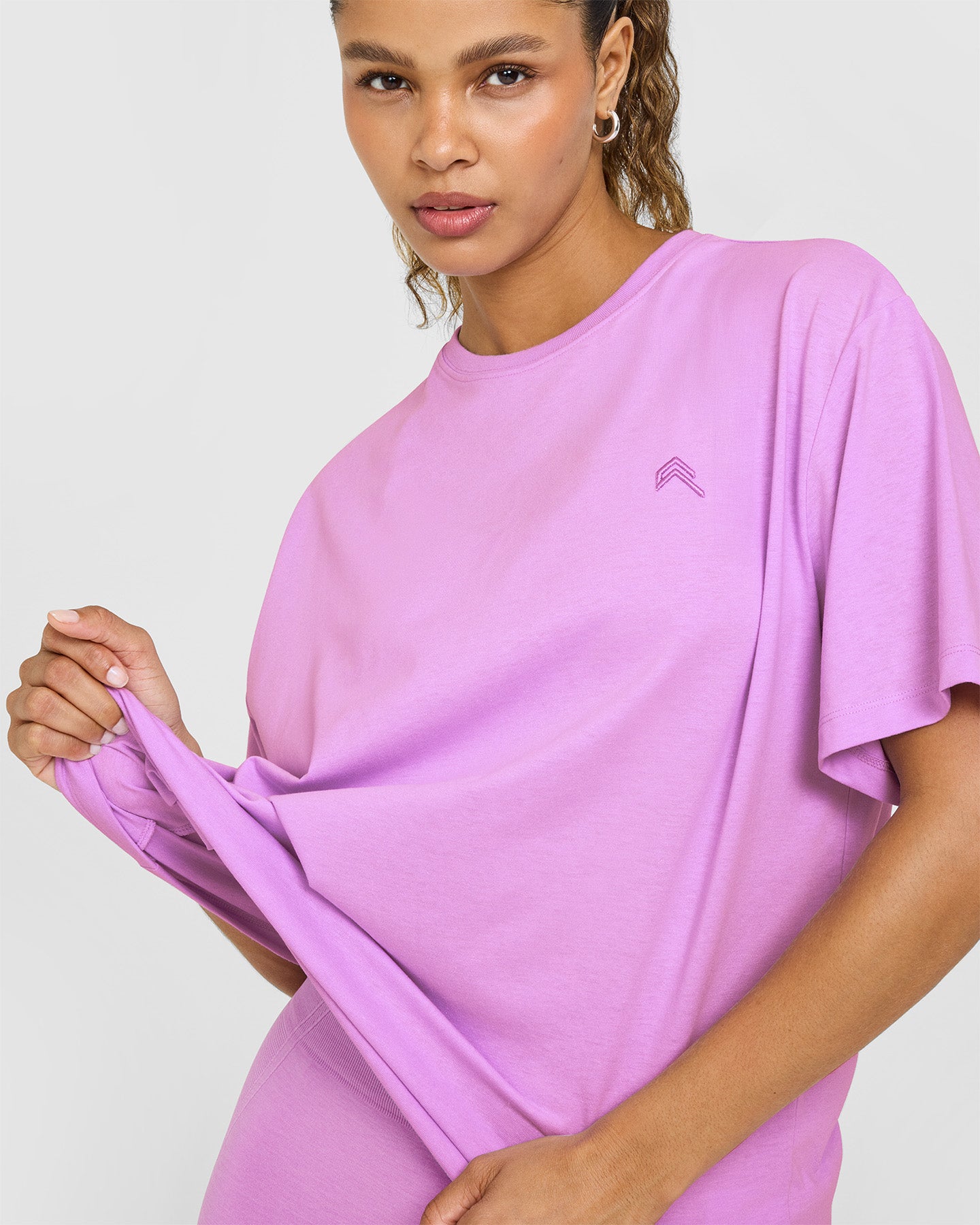 Alternative view of Classic Oversized Lightweight T-Shirt | Orchid Purple