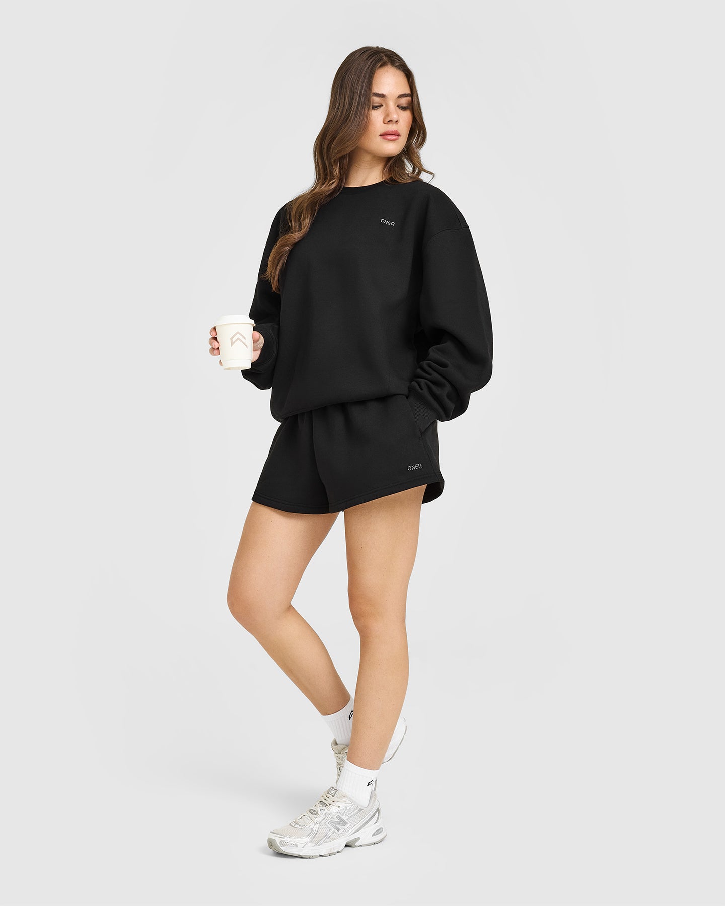 Foundations Crew Neck Sweatshirt | Black - Image 3