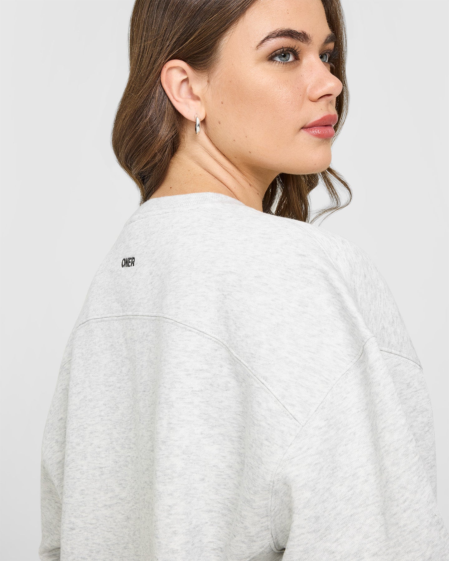 Foundations Crew Neck Sweatshirt | Light Grey Marl - Image 5