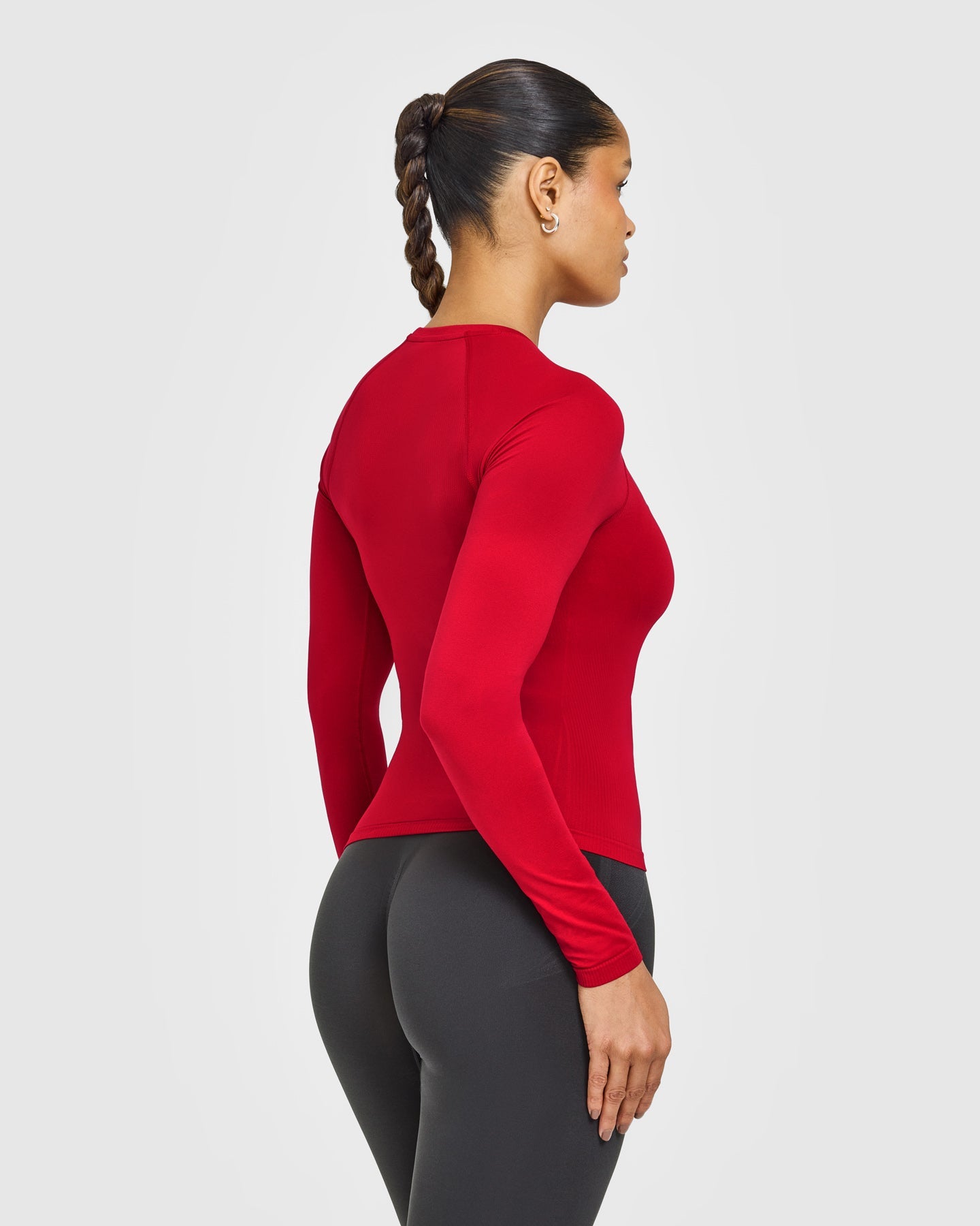 Alternative view of Go To Seamless Fitted Long Sleeve Top | Fire Red