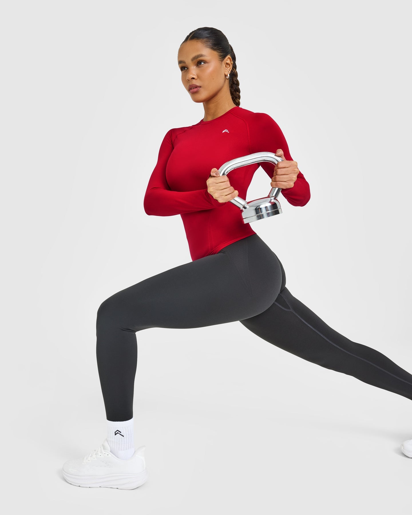 Go To Seamless Fitted Long Sleeve Top | Fire Red - Image 6