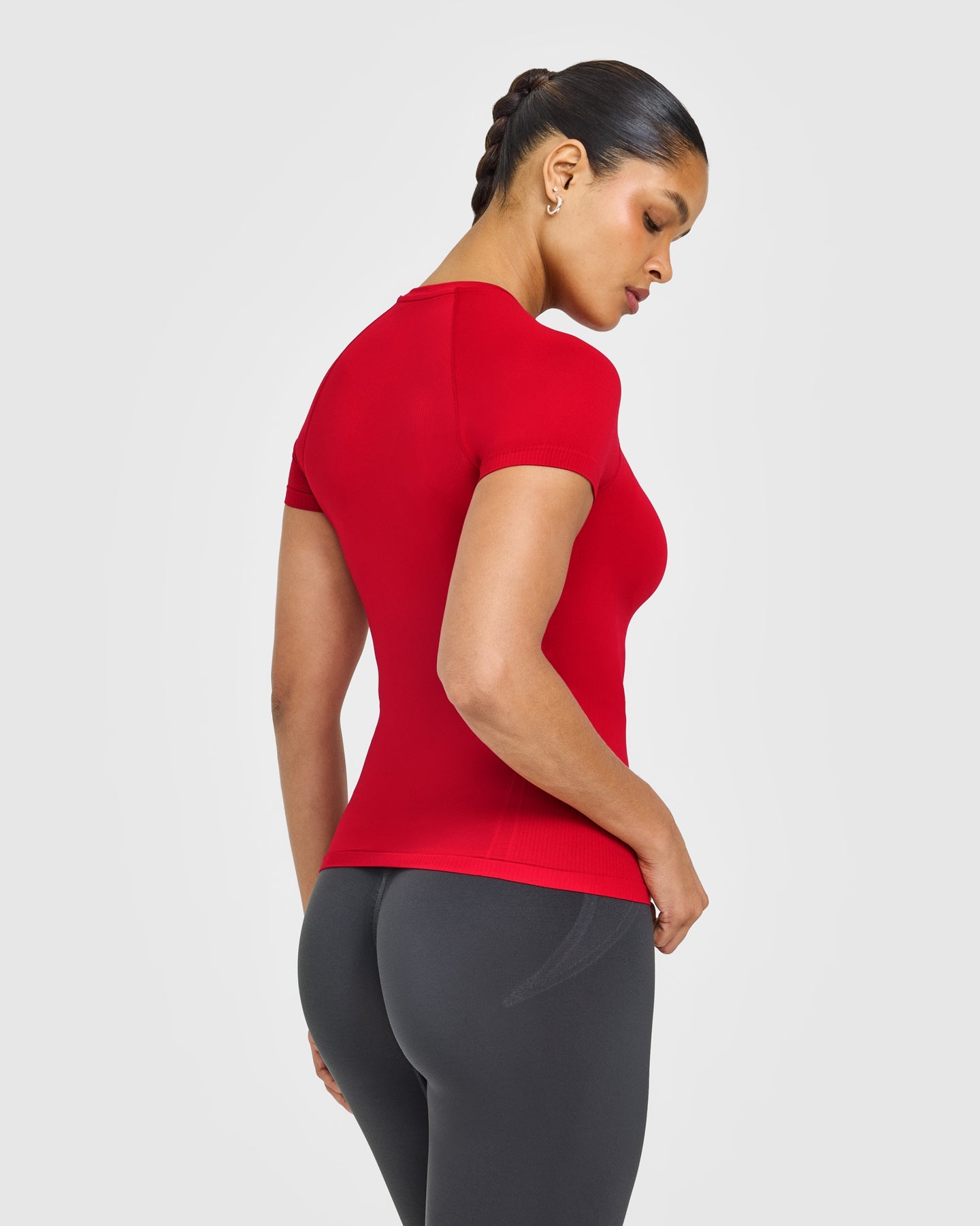Alternative view of Go To Seamless Fitted Top | Fire Red
