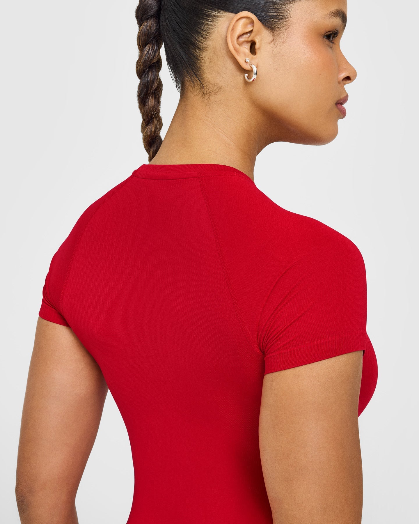 Go To Seamless Fitted Top | Fire Red - Image 4