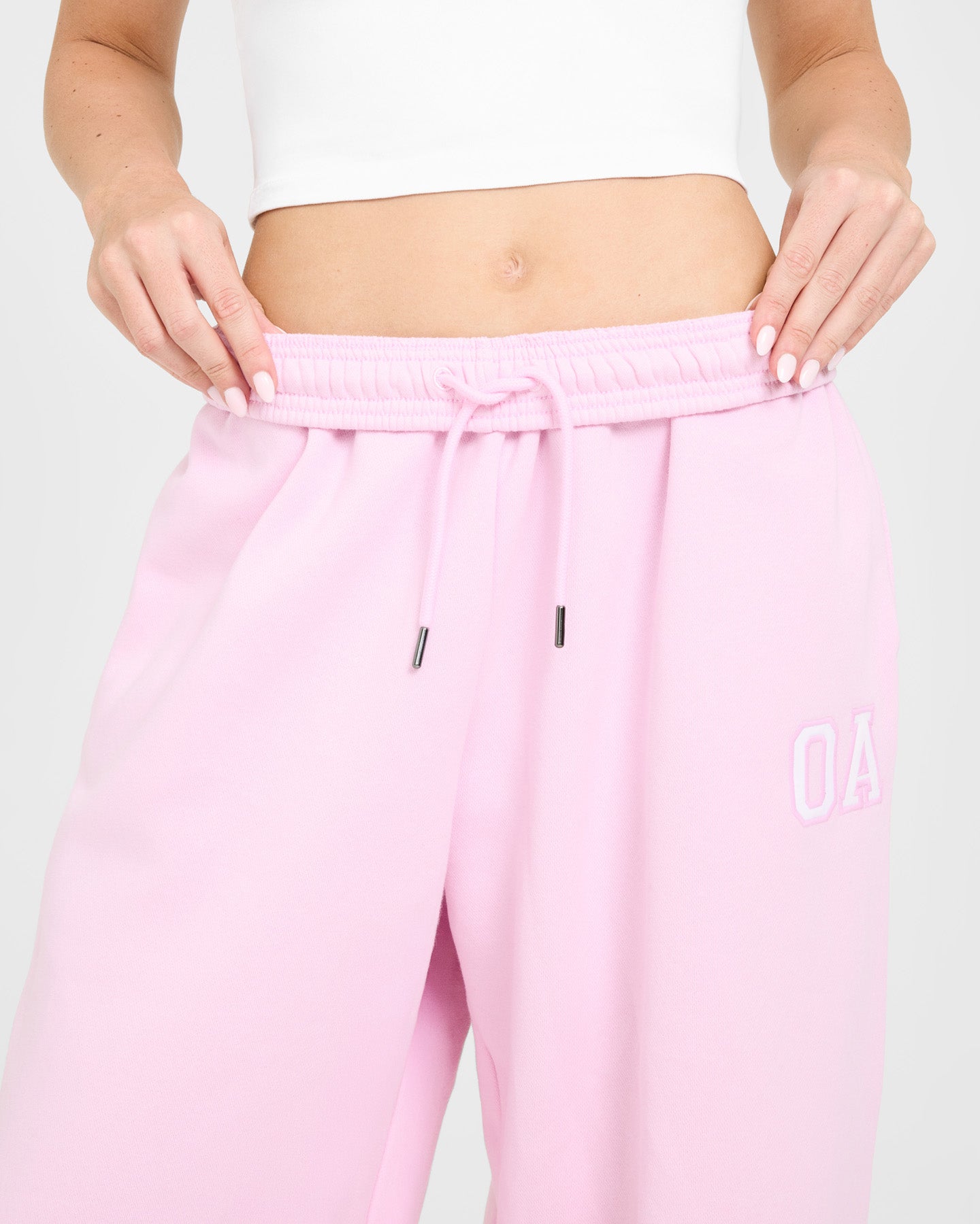 Foundations Oversized Oner Girlfriend Joggers | Chalk Pink - Image 6