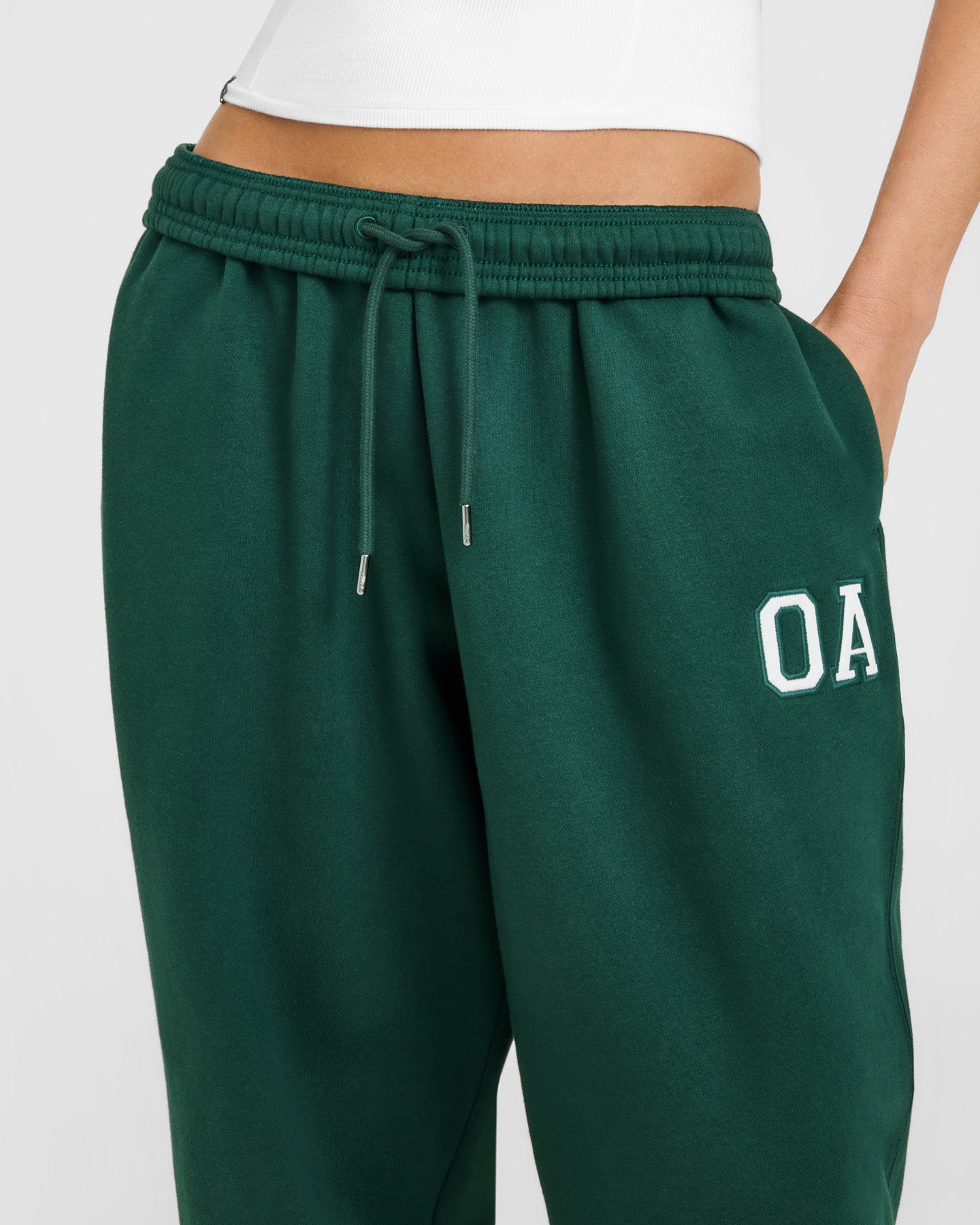 Foundations Oversized Oner Girlfriend Joggers | Racing Green - Image 6