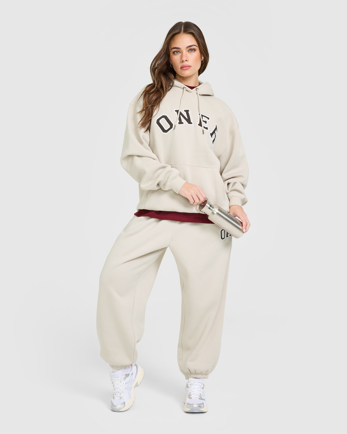 Foundations Oversized Oner Girlfriend Joggers | Sand - Image 3