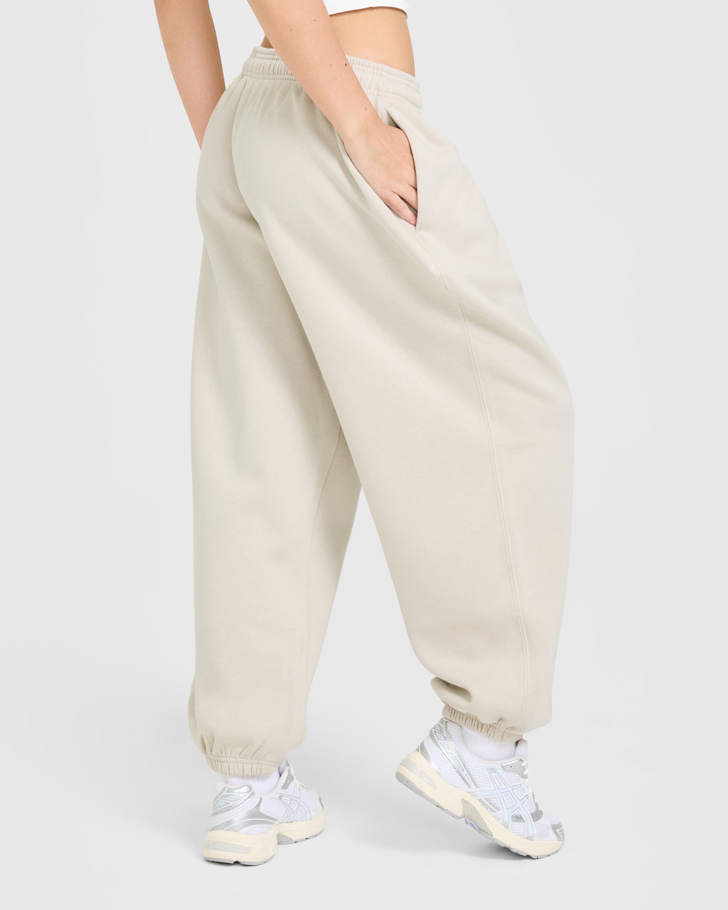 Foundations Oversized Oner Girlfriend Joggers | Sand - Image 5