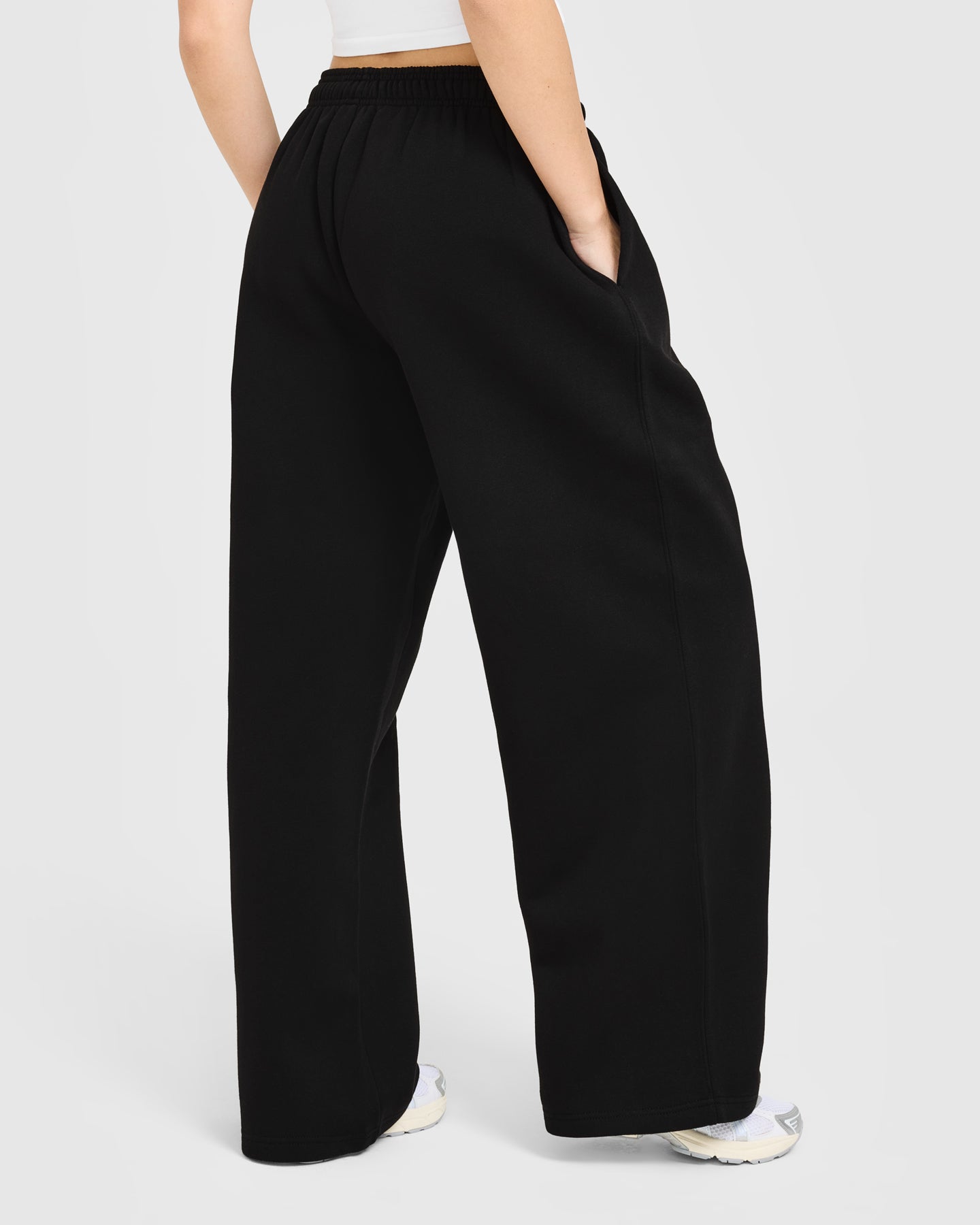 Alternative view of Foundations Oversized Oner Girlfriend Straight Leg Joggers | Black