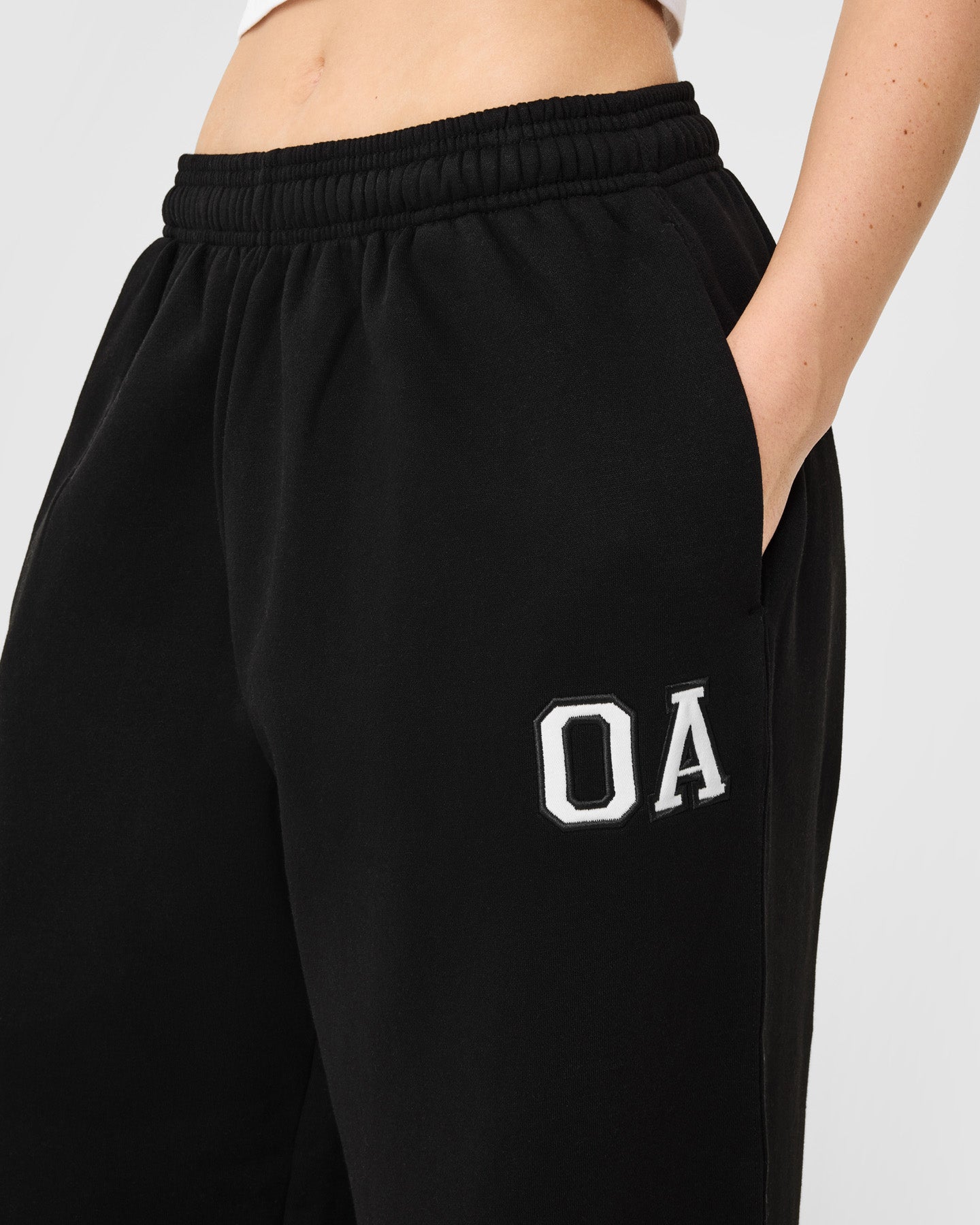 Foundations Oversized Oner Girlfriend Straight Leg Joggers | Black - Image 5