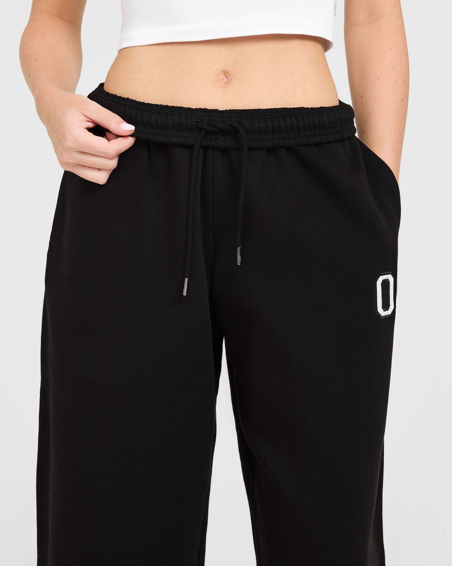 Foundations Oversized Oner Girlfriend Straight Leg Joggers | Black - Image 6