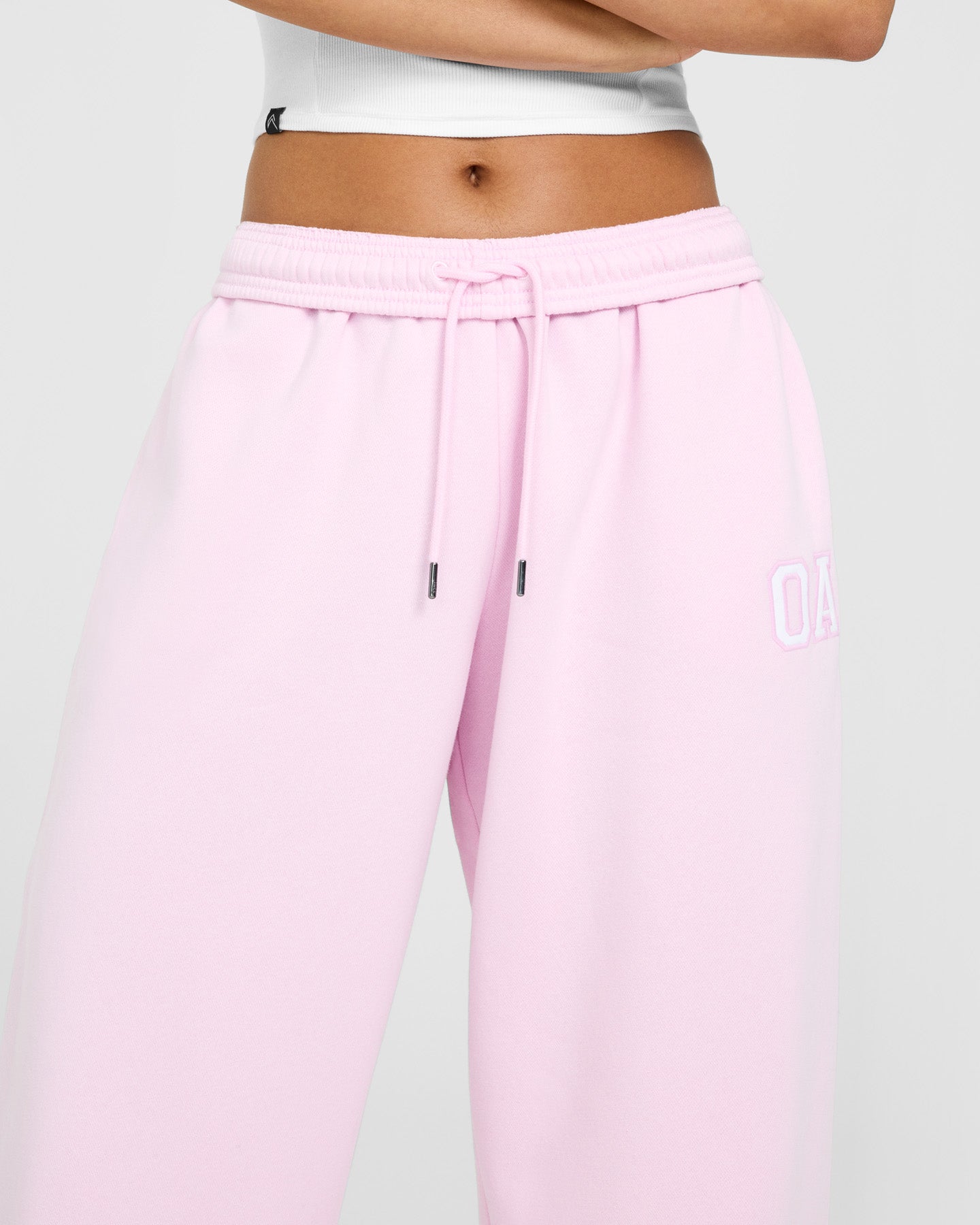Foundations Oversized Oner Girlfriend Straight Leg Joggers | Chalk Pink - Image 6