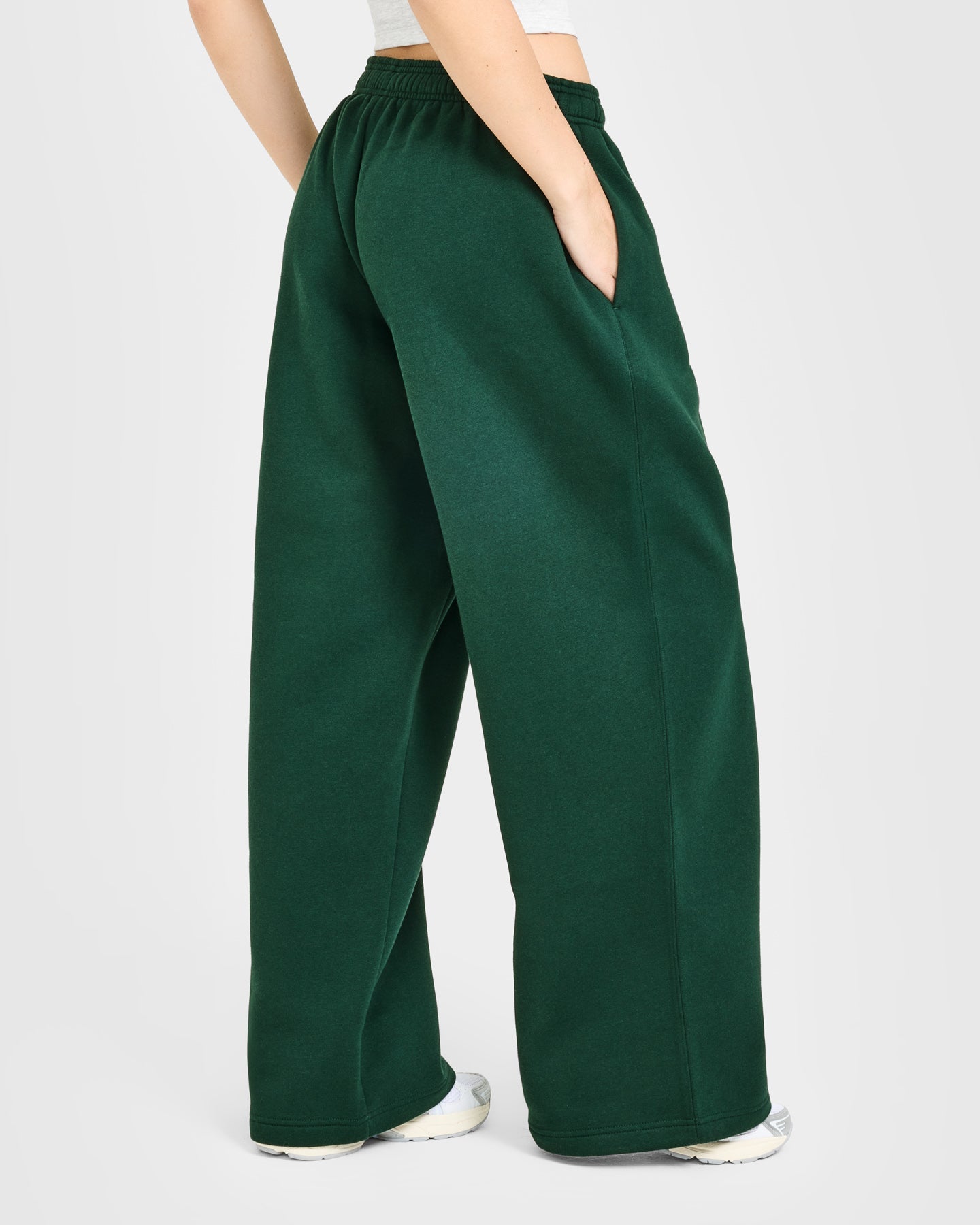 Alternative view of Foundations Oversized Oner Girlfriend Straight Leg Joggers | Racing Green