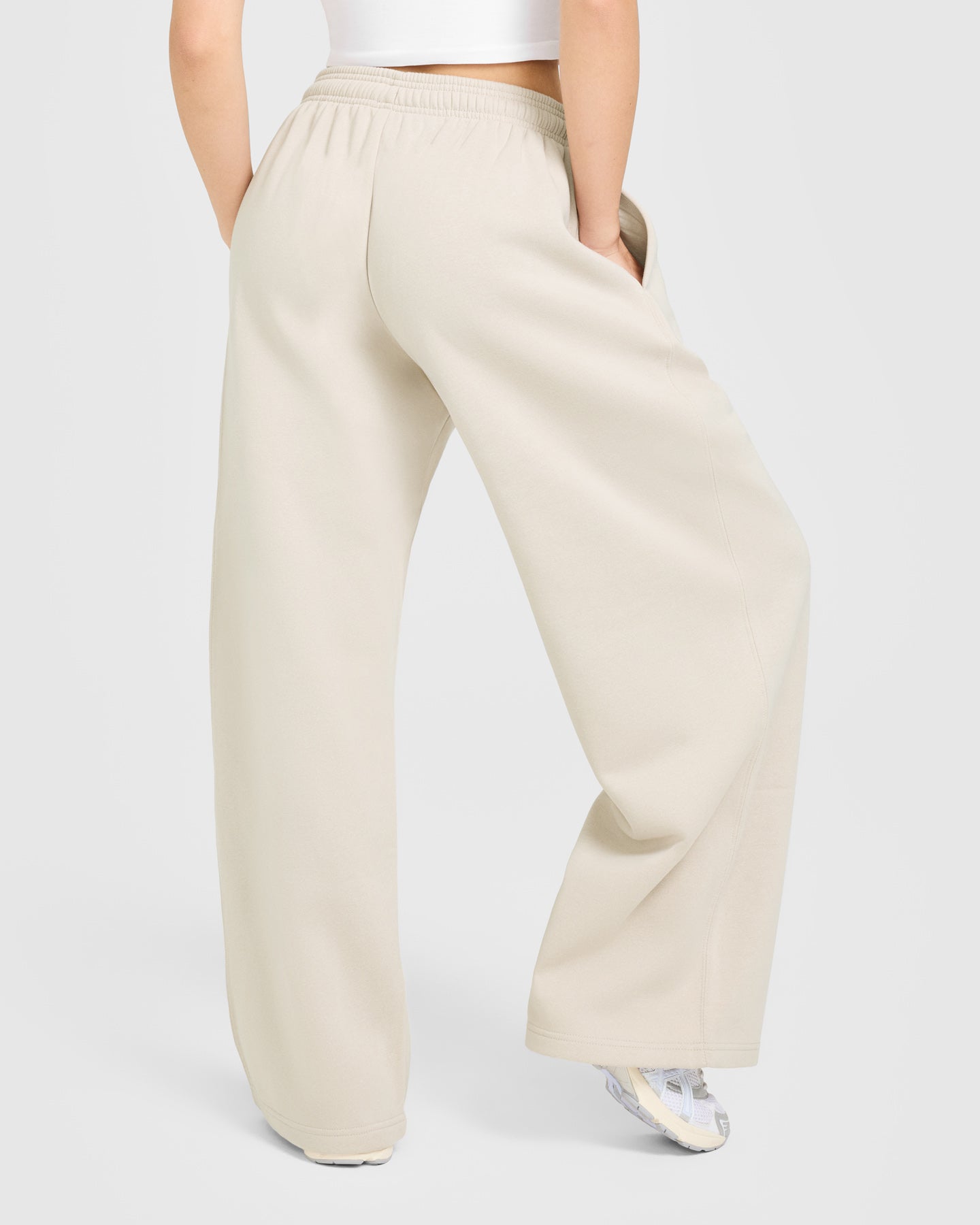 Foundations Oversized Oner Girlfriend Straight Leg Joggers | Sand - Image 4