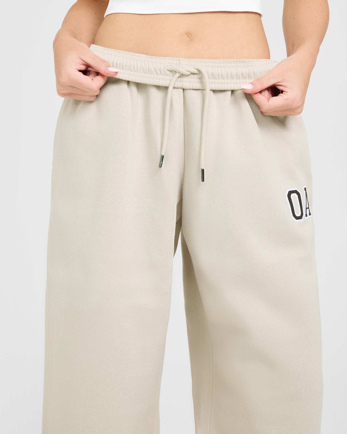 Foundations Oversized Oner Girlfriend Straight Leg Joggers | Sand - Image 6