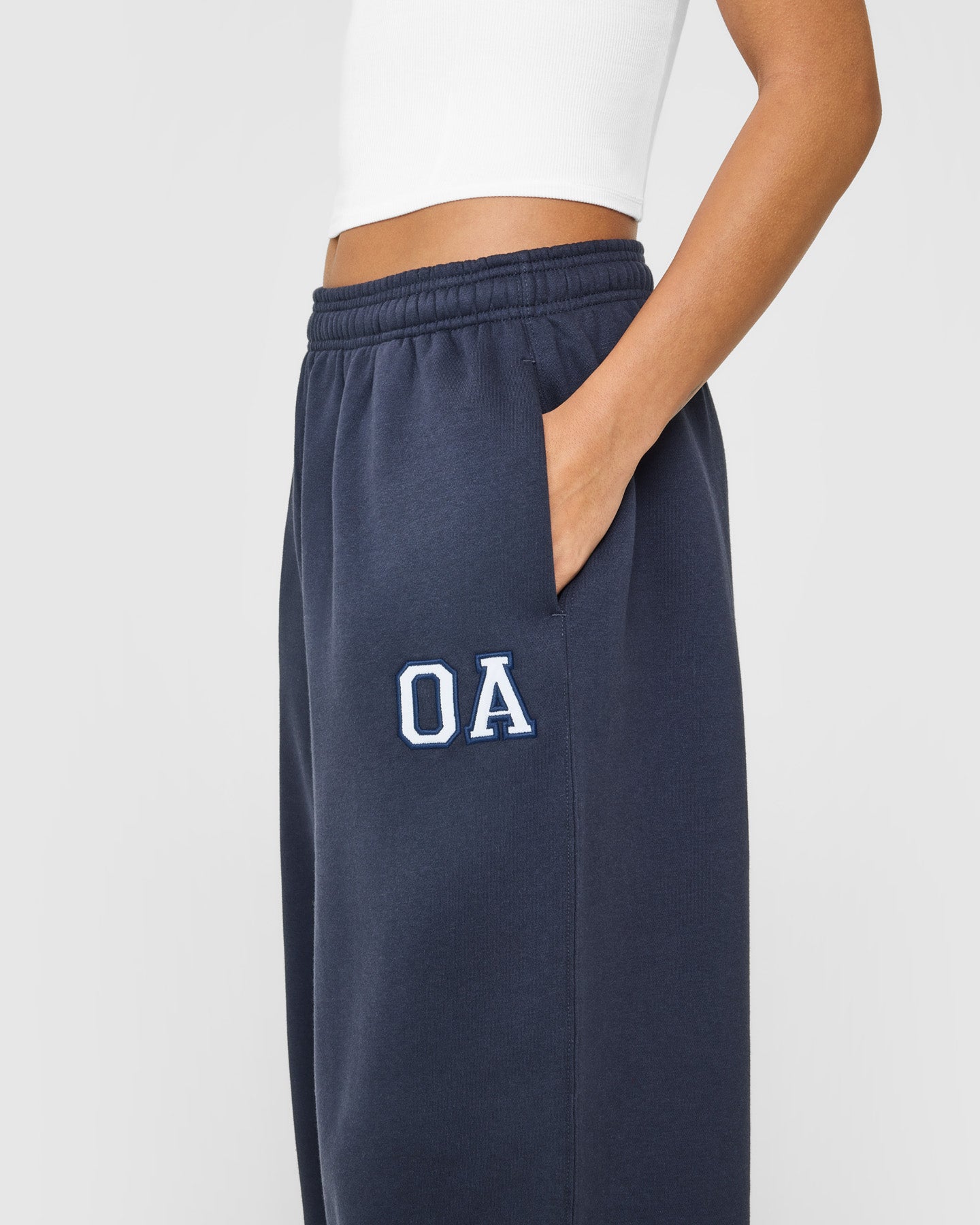 Foundations Oversized Oner Girlfriend Straight Leg Joggers | True Blue - Image 5