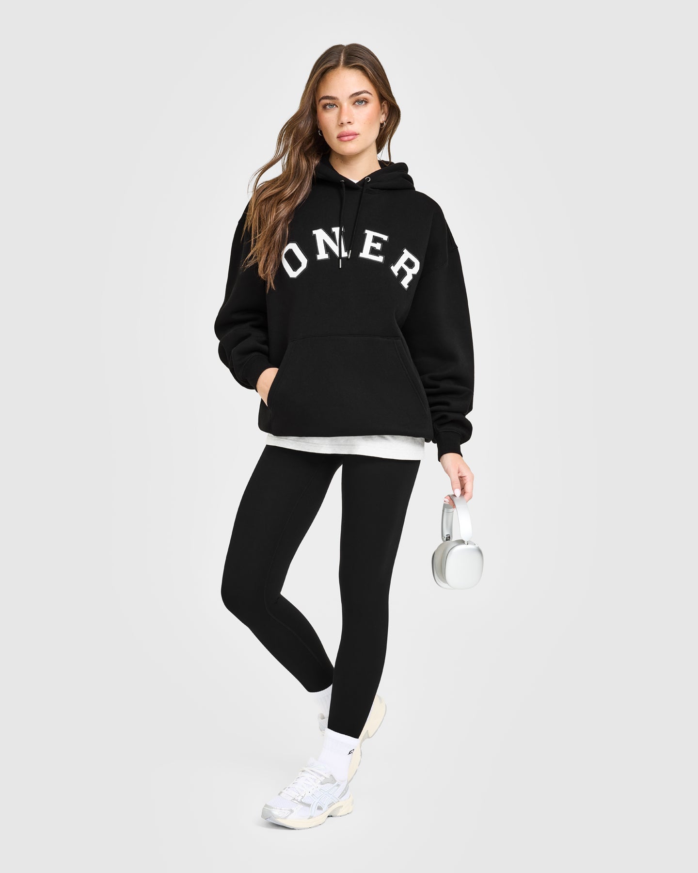 Foundations Oversized Oner Girlfriend Hoodie | Black - Image 3