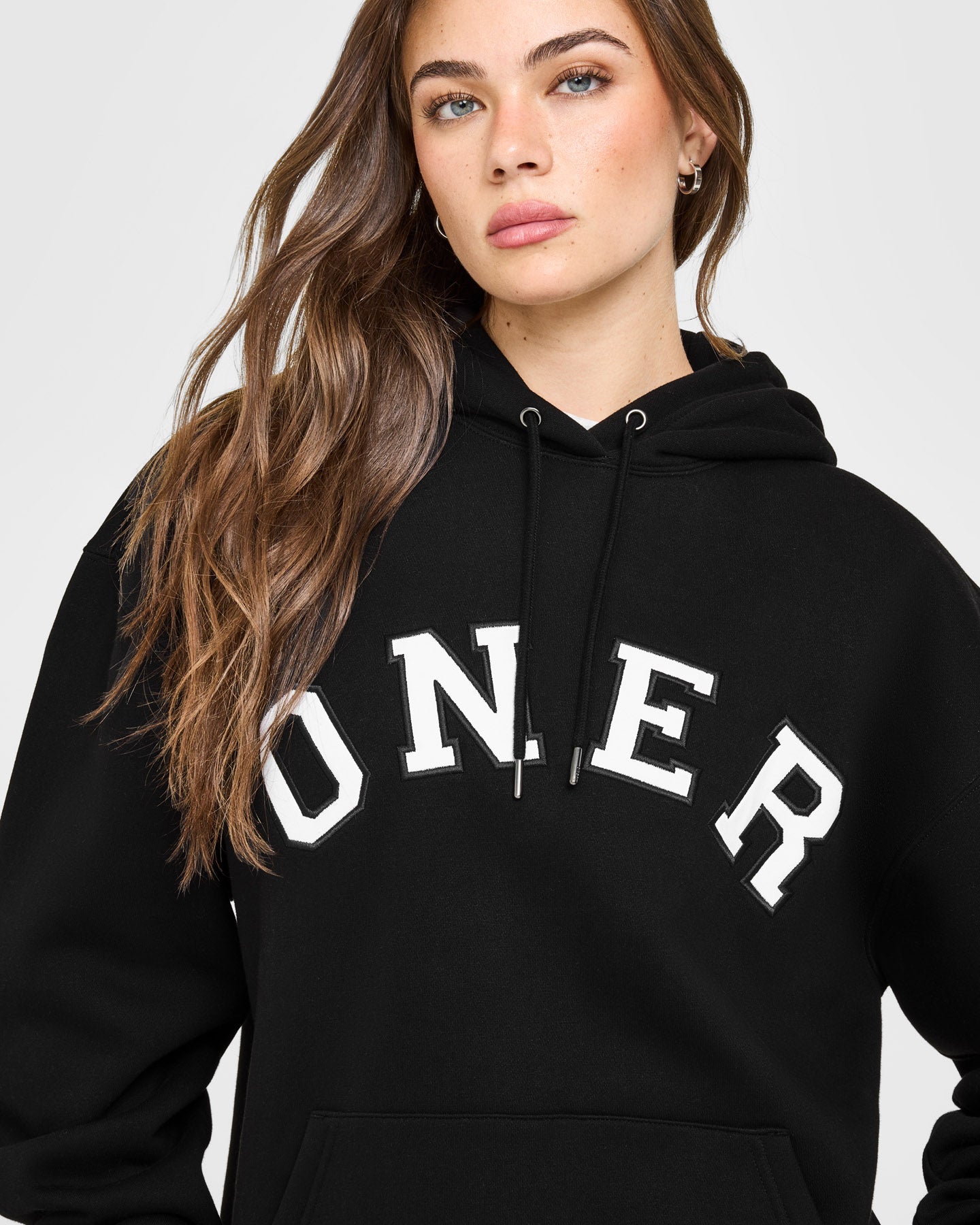 Foundations Oversized Oner Girlfriend Hoodie | Black - Image 5