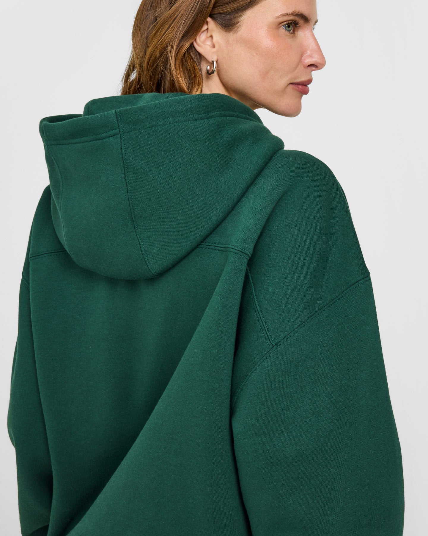 Foundations Oversized Oner Girlfriend Hoodie | Racing Green - Image 4