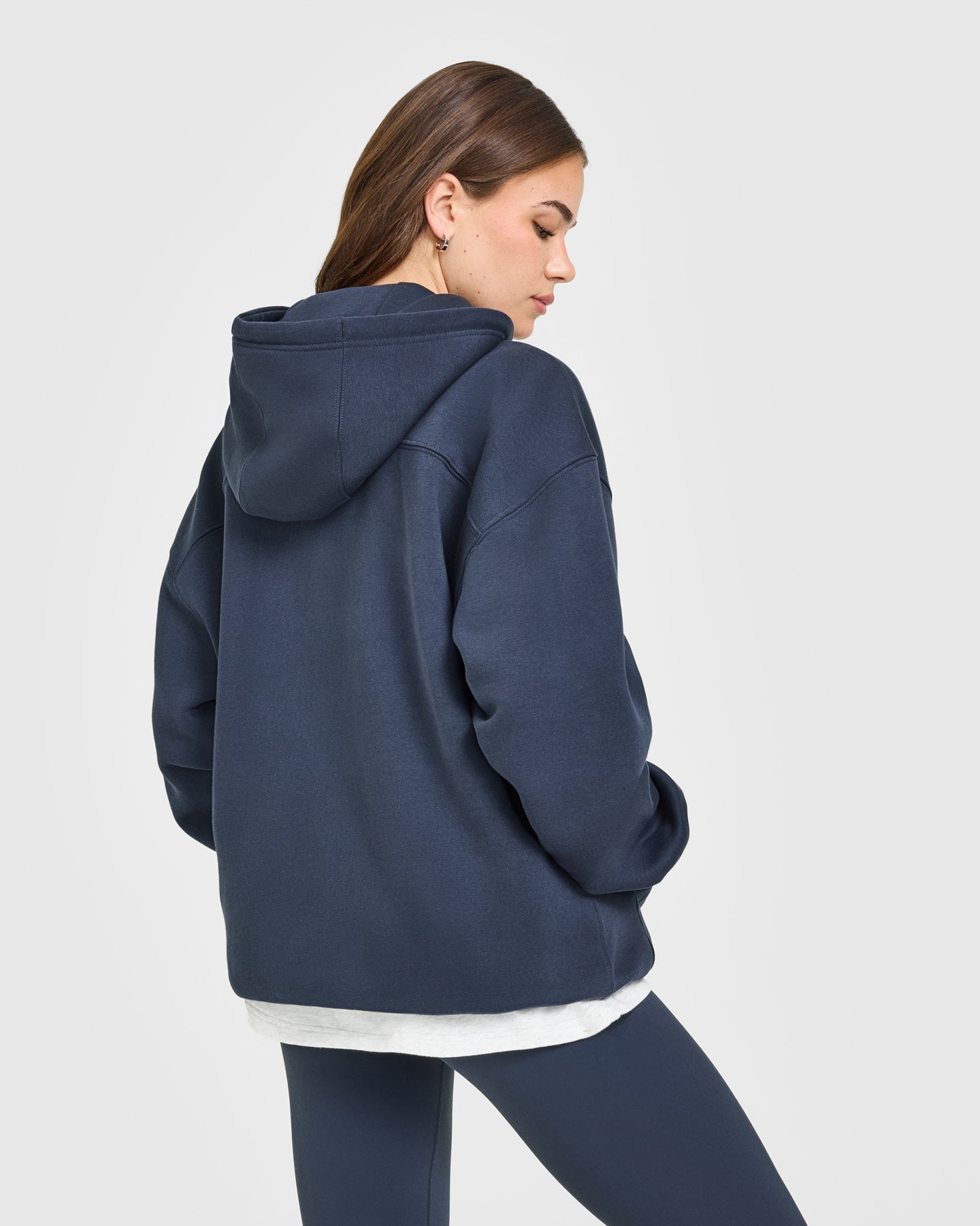 Alternative view of Foundations Oversized Oner Girlfriend Hoodie | True Blue