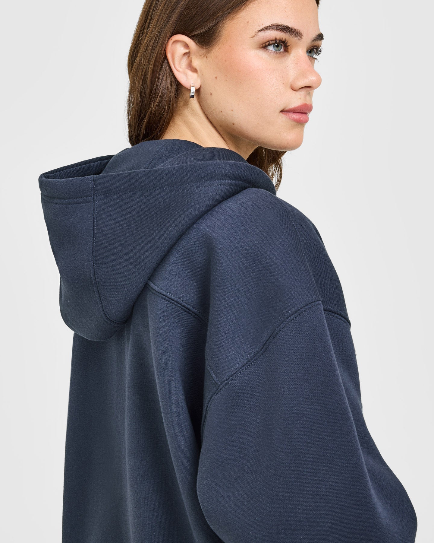 Foundations Oversized Oner Girlfriend Hoodie | True Blue - Image 4