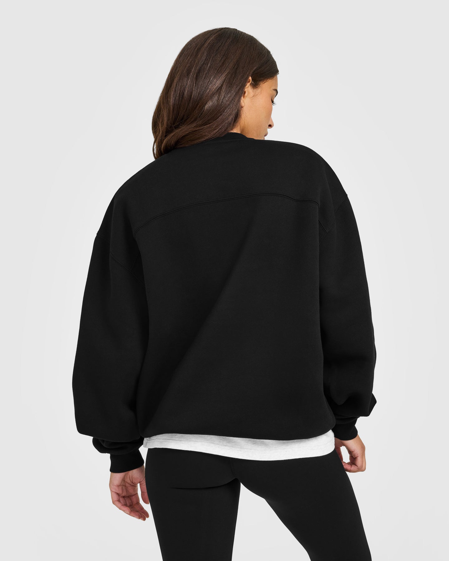 Alternative view of Foundations Oversized Oner Girlfriend Sweatshirt | Black