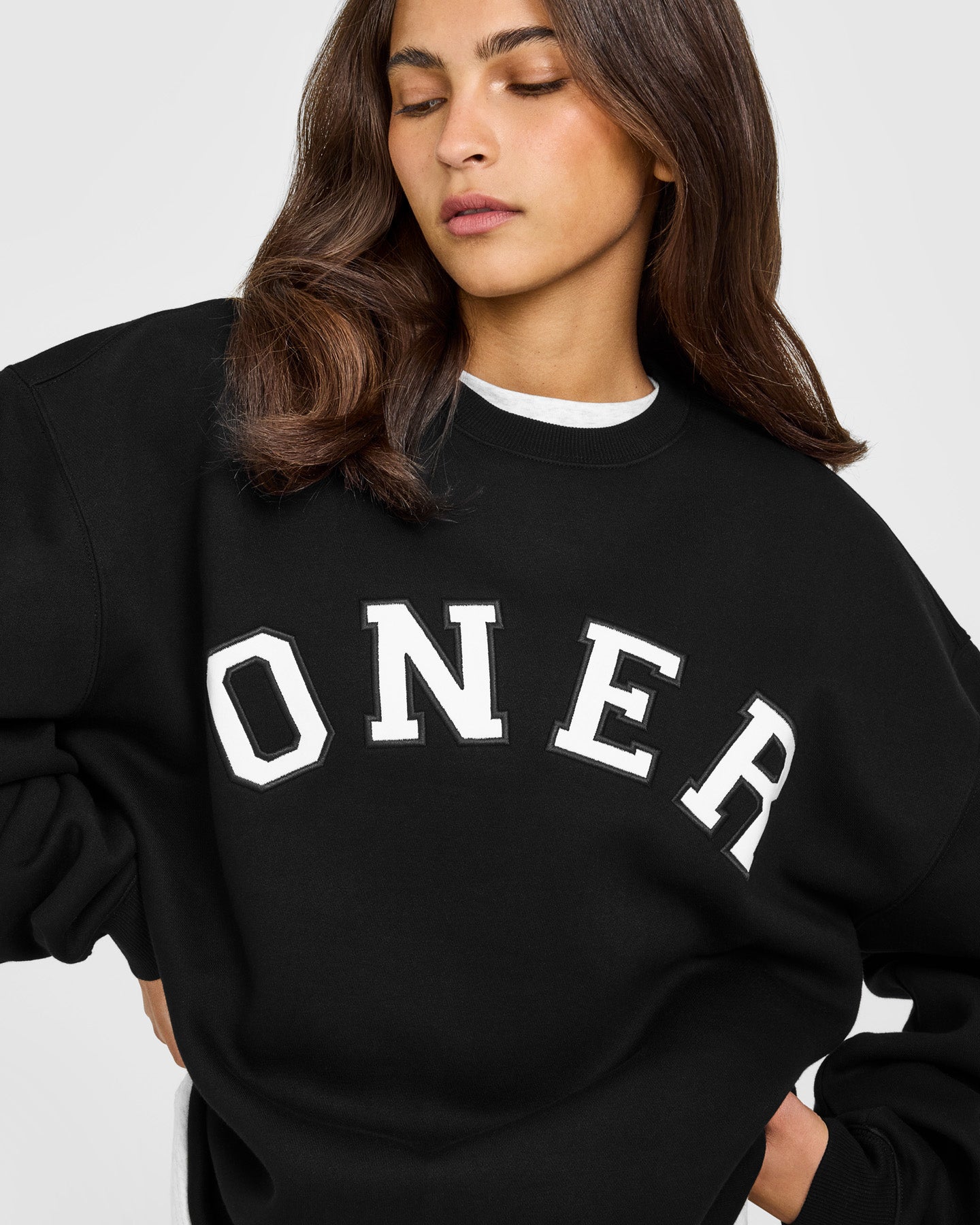 Foundations Oversized Oner Girlfriend Sweatshirt | Black - Image 5