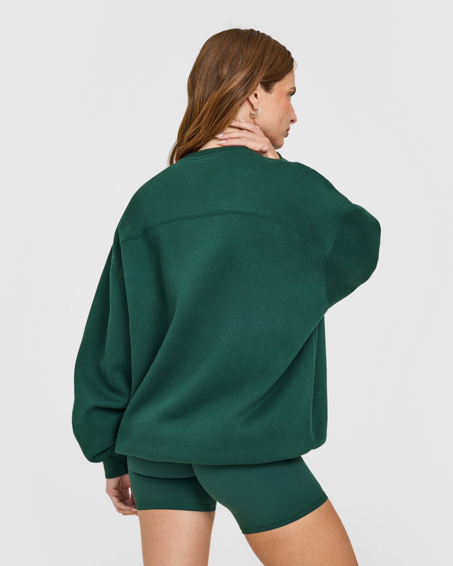 Alternative view of Foundations Oversized Oner Girlfriend Sweatshirt | Racing Green