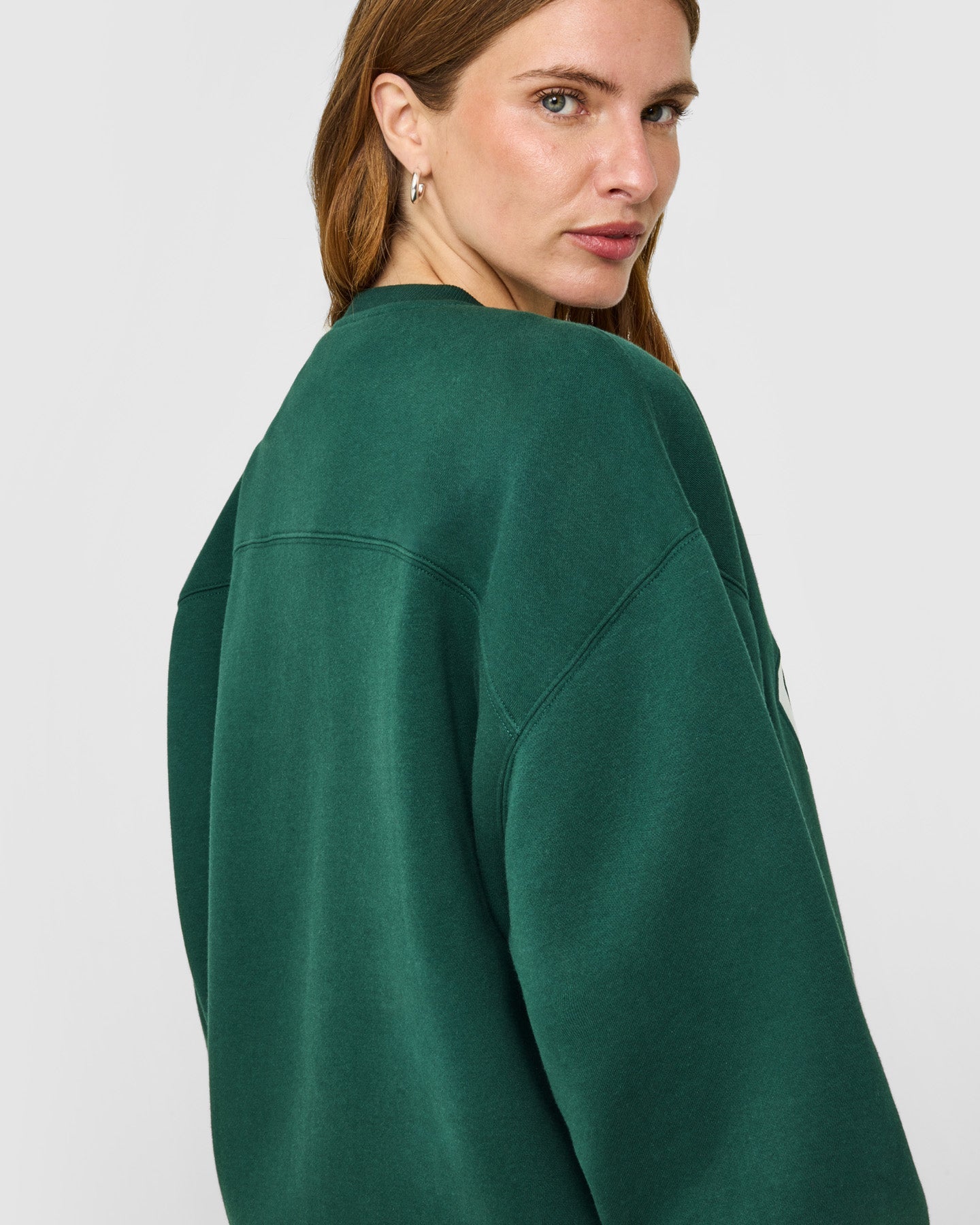 Foundations Oversized Oner Girlfriend Sweatshirt | Racing Green - Image 4