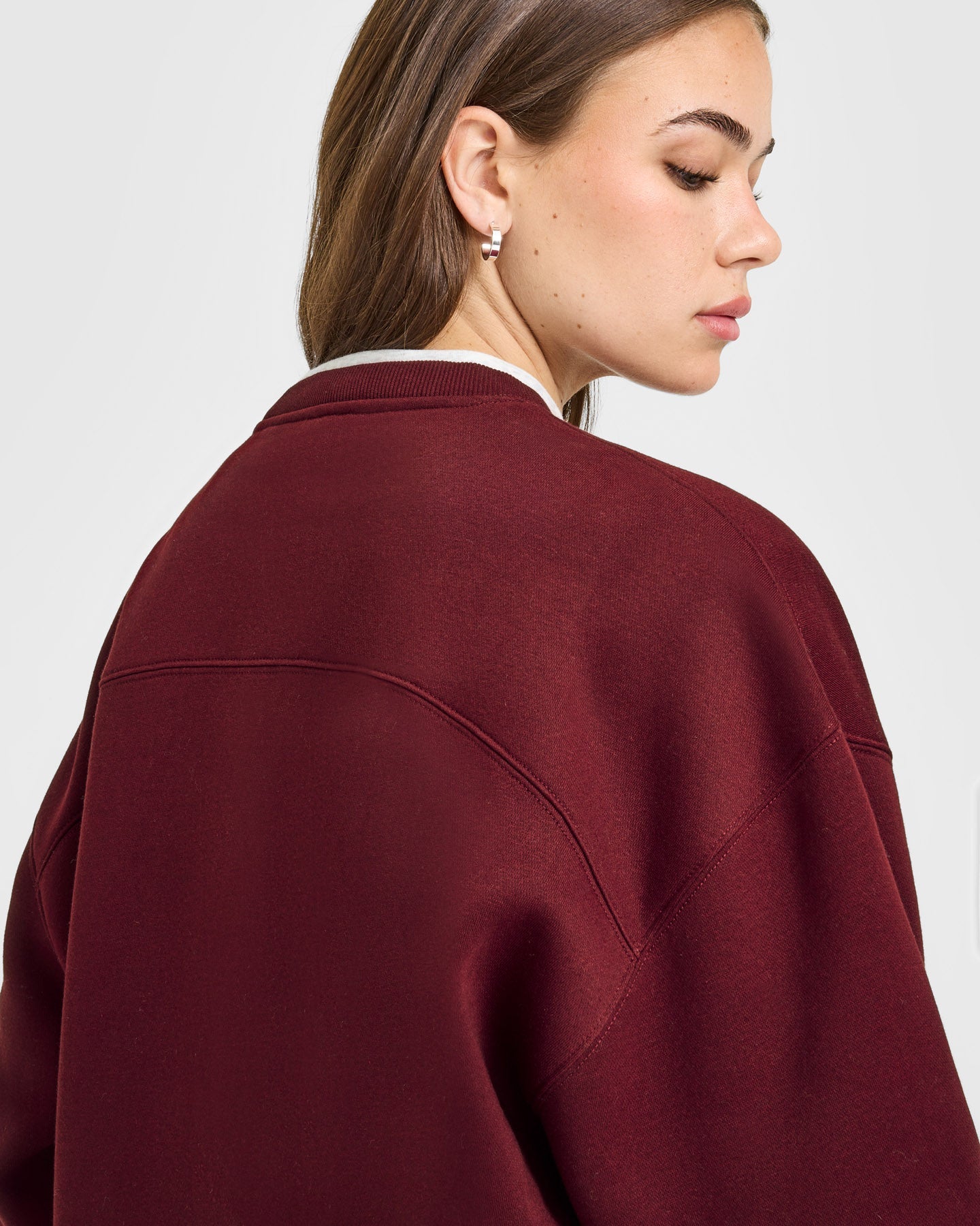 Foundations Oversized Oner Girlfriend Sweatshirt | Rosewood - Image 4