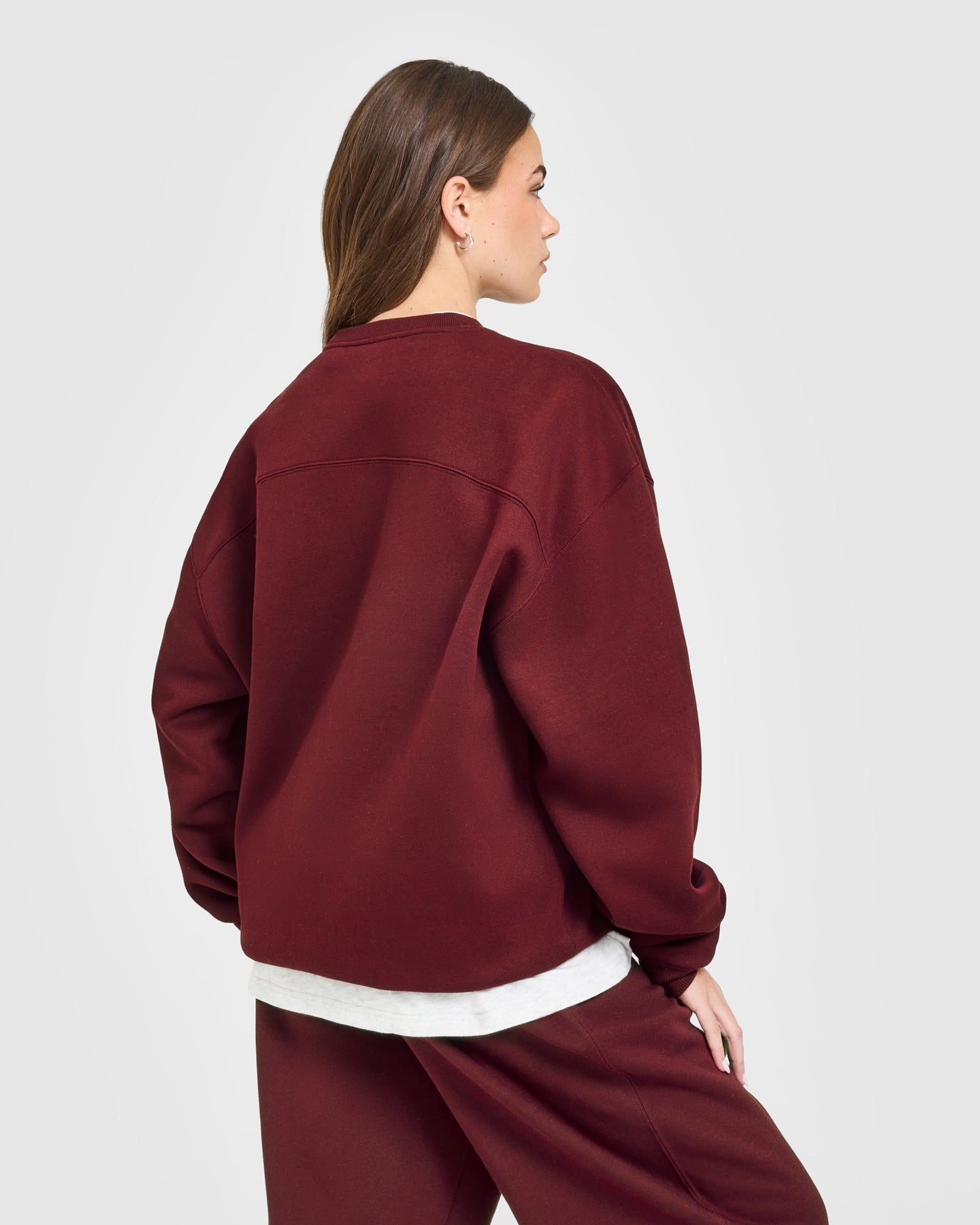 Foundations Oversized Oner Girlfriend Sweatshirt | Rosewood - Image 6