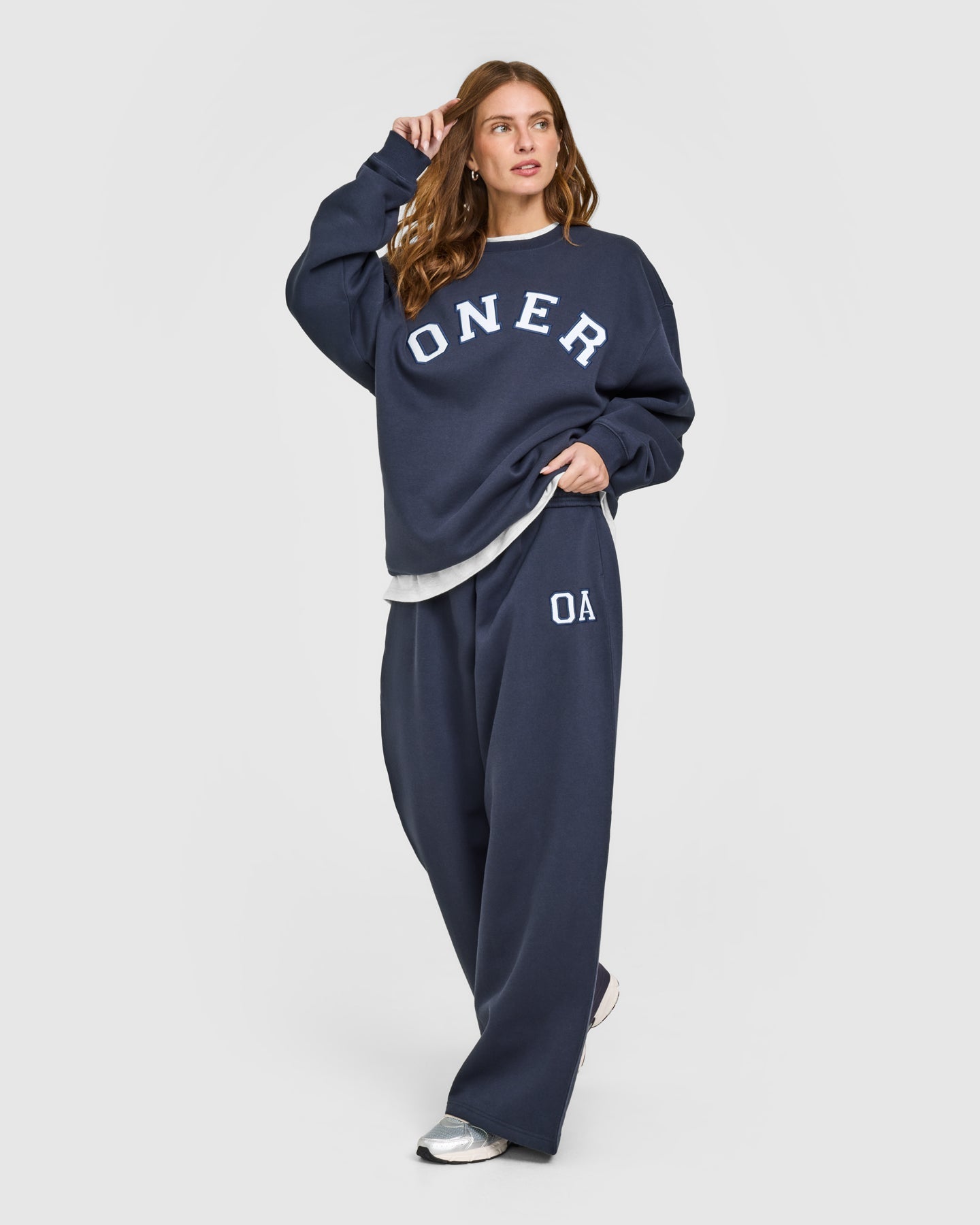 Foundations Oversized Oner Girlfriend Sweatshirt | True Blue - Image 3