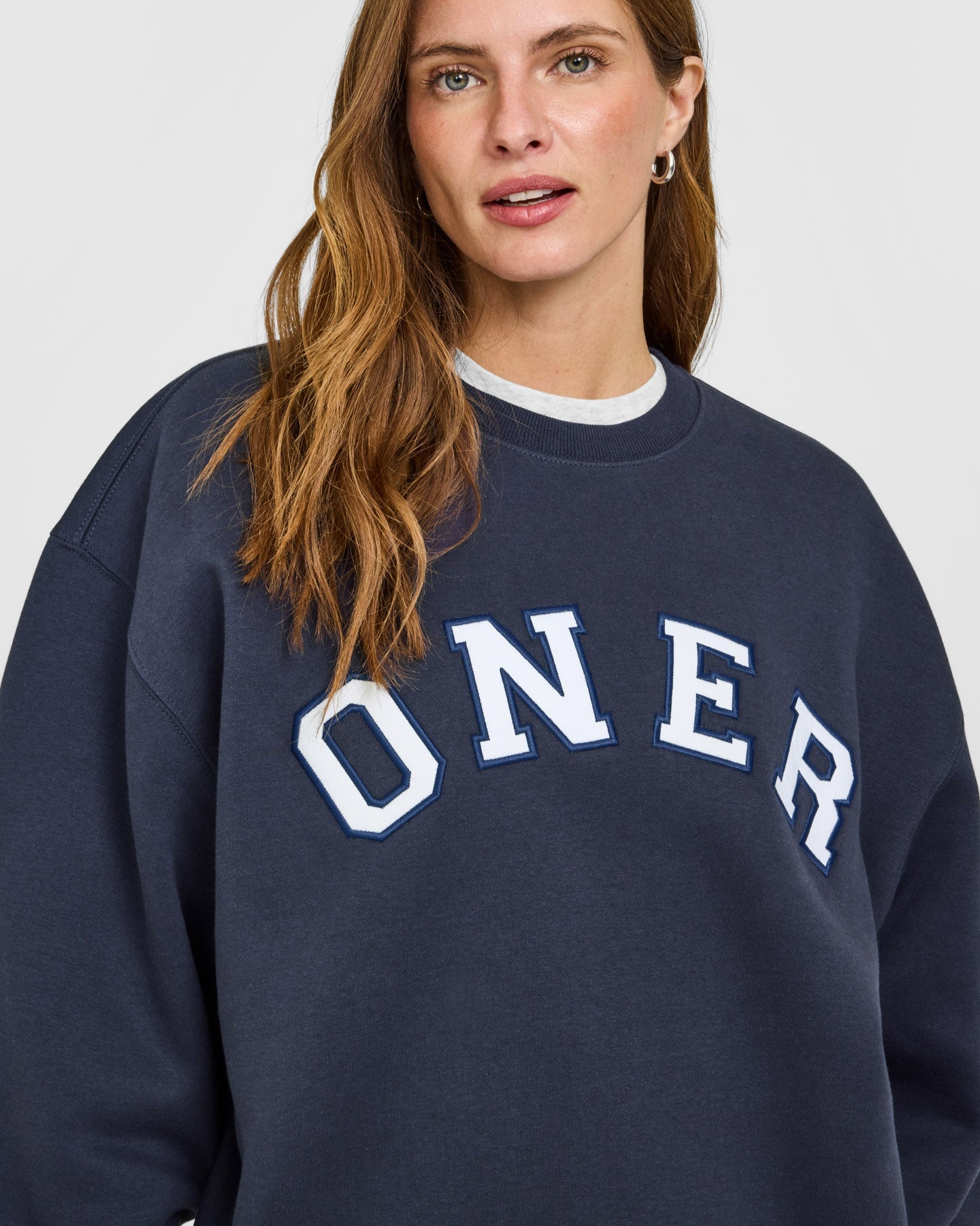 Foundations Oversized Oner Girlfriend Sweatshirt | True Blue - Image 5