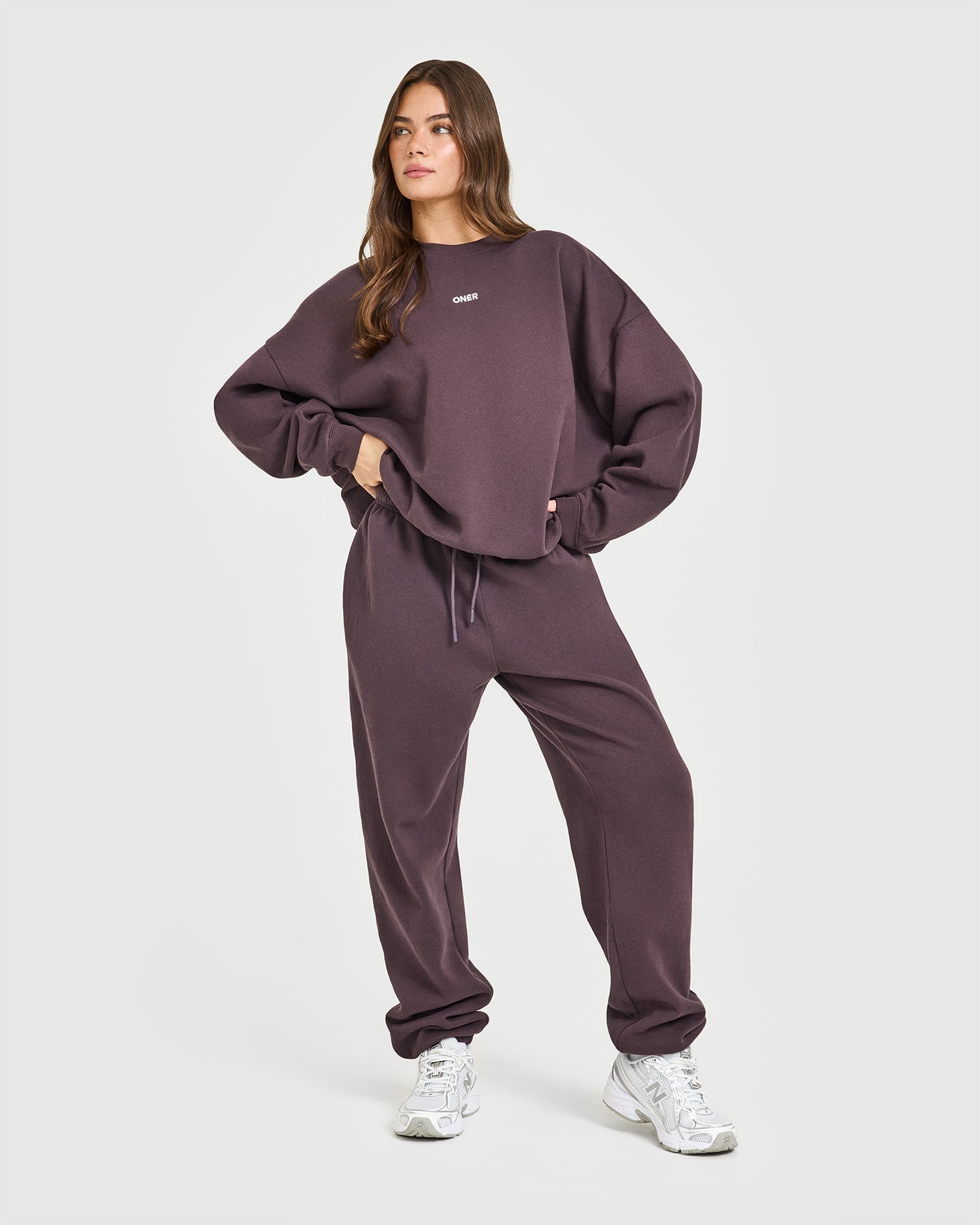 Mid Weight Relaxed Joggers | Umber Brown - Image 3