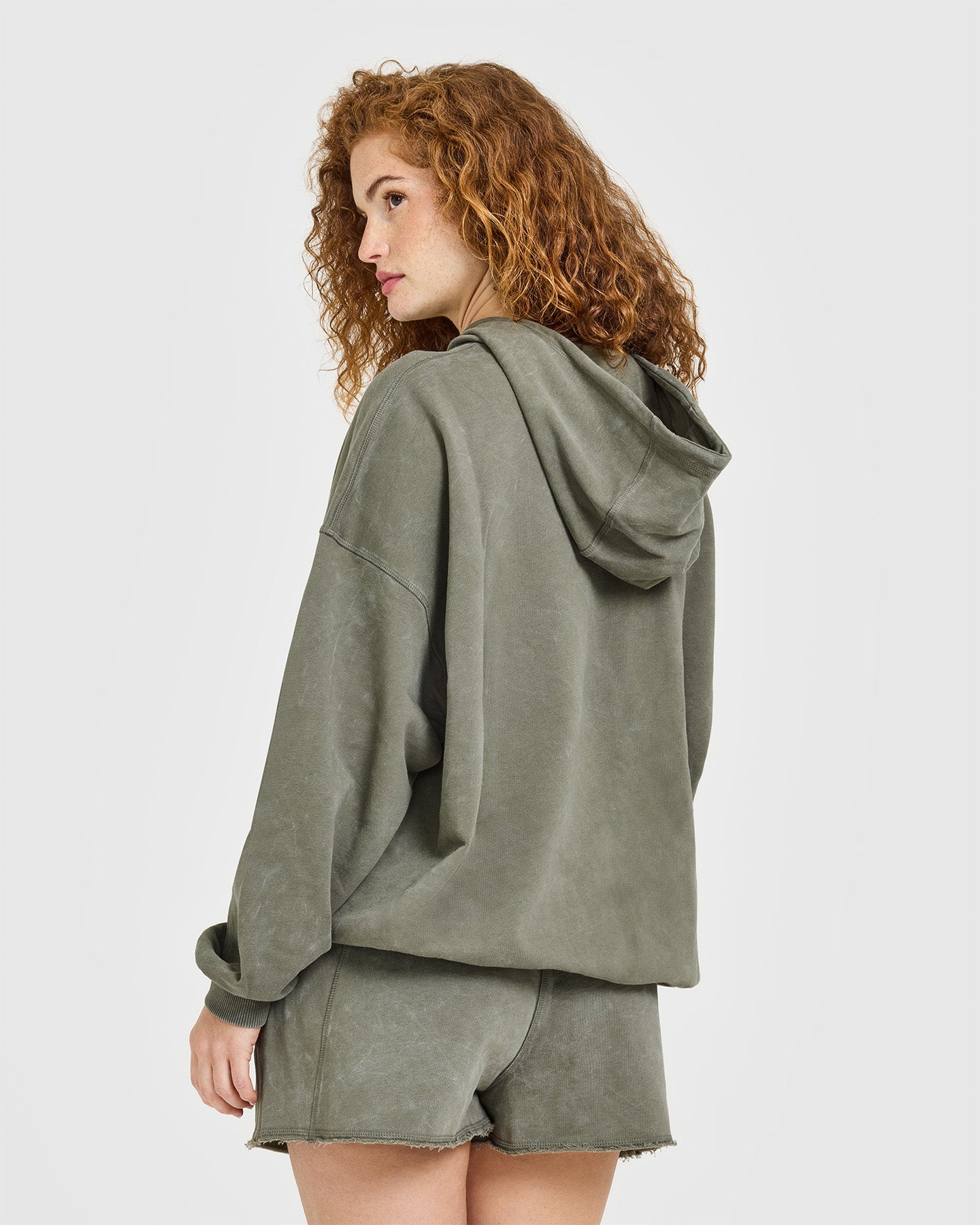 Raw Lounge Oversized Hoodie | Washed Alpine Green - Image 4