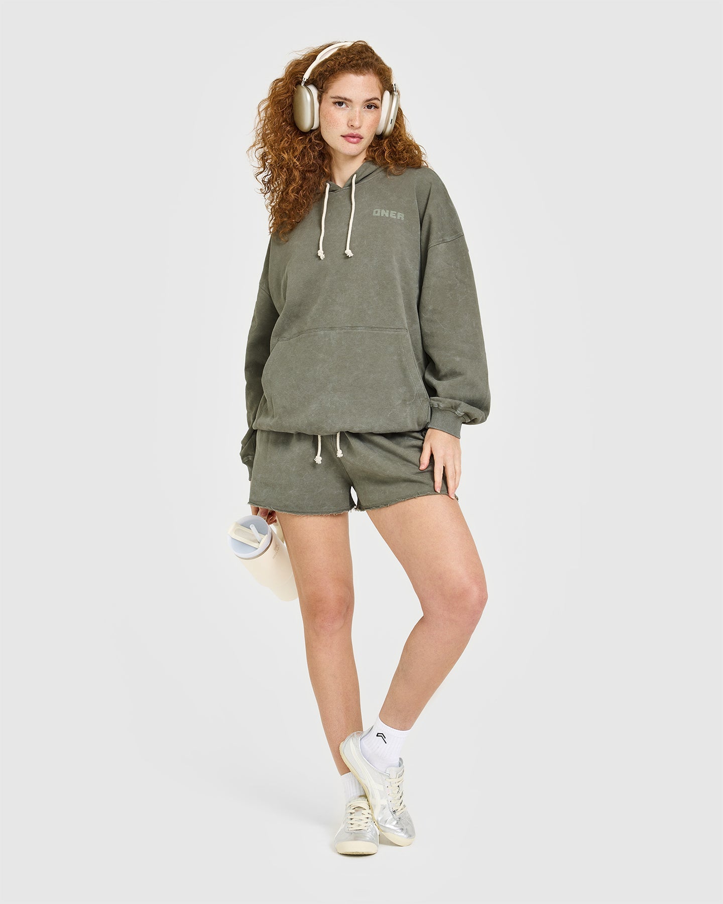 Alternative view of Raw Lounge Oversized Hoodie | Washed Alpine Green