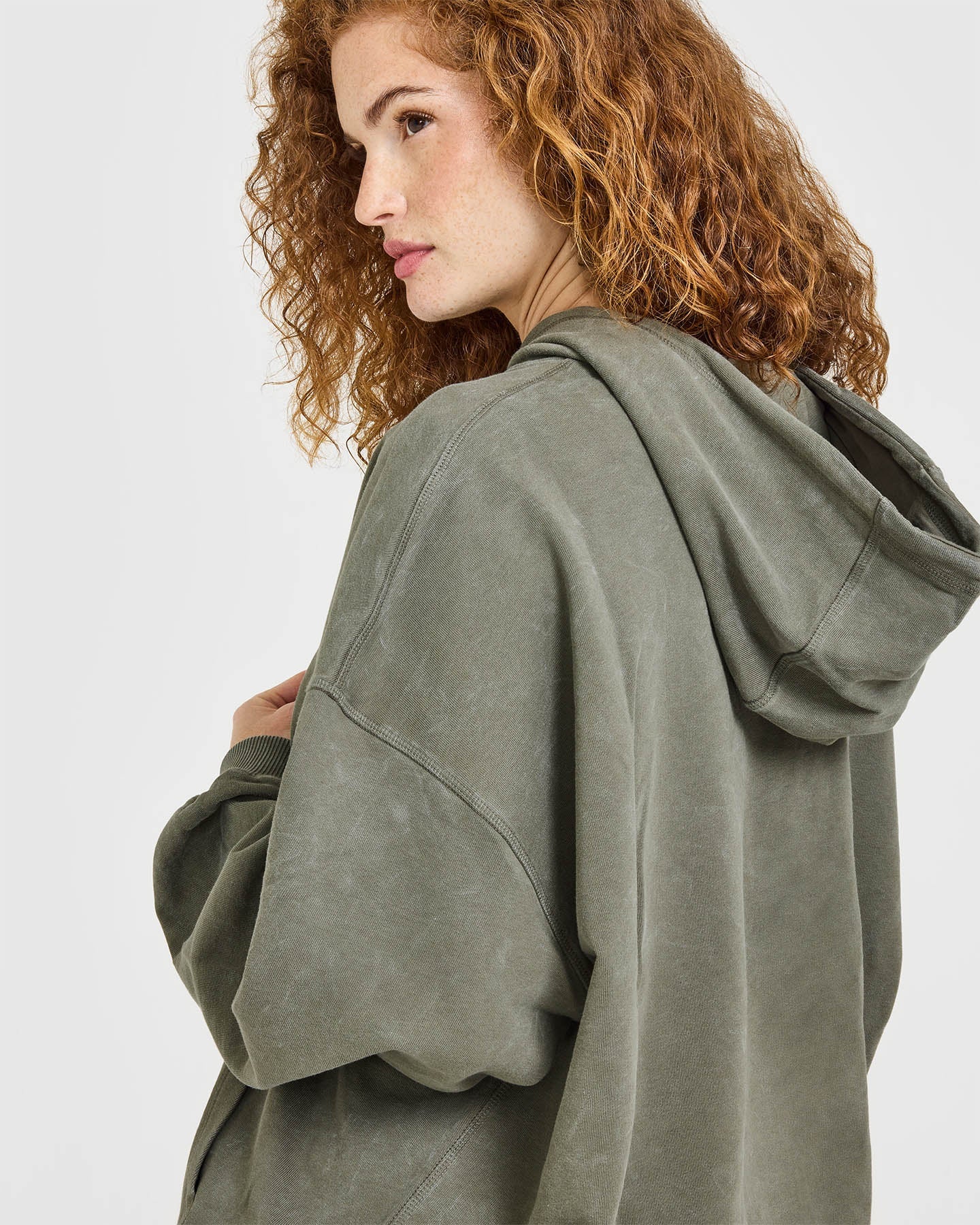 Raw Lounge Oversized Hoodie | Washed Alpine Green - Image 6