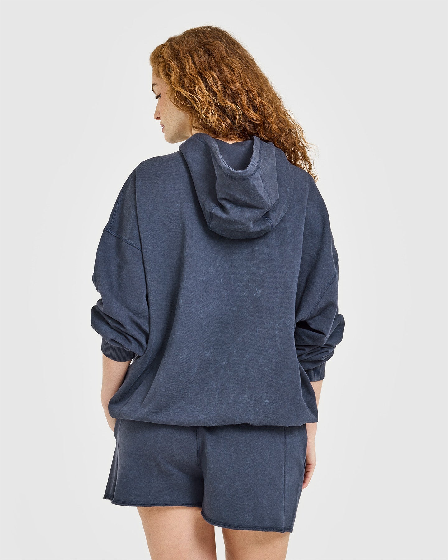 Alternative view of Raw Lounge Oversized Hoodie | Washed True Blue