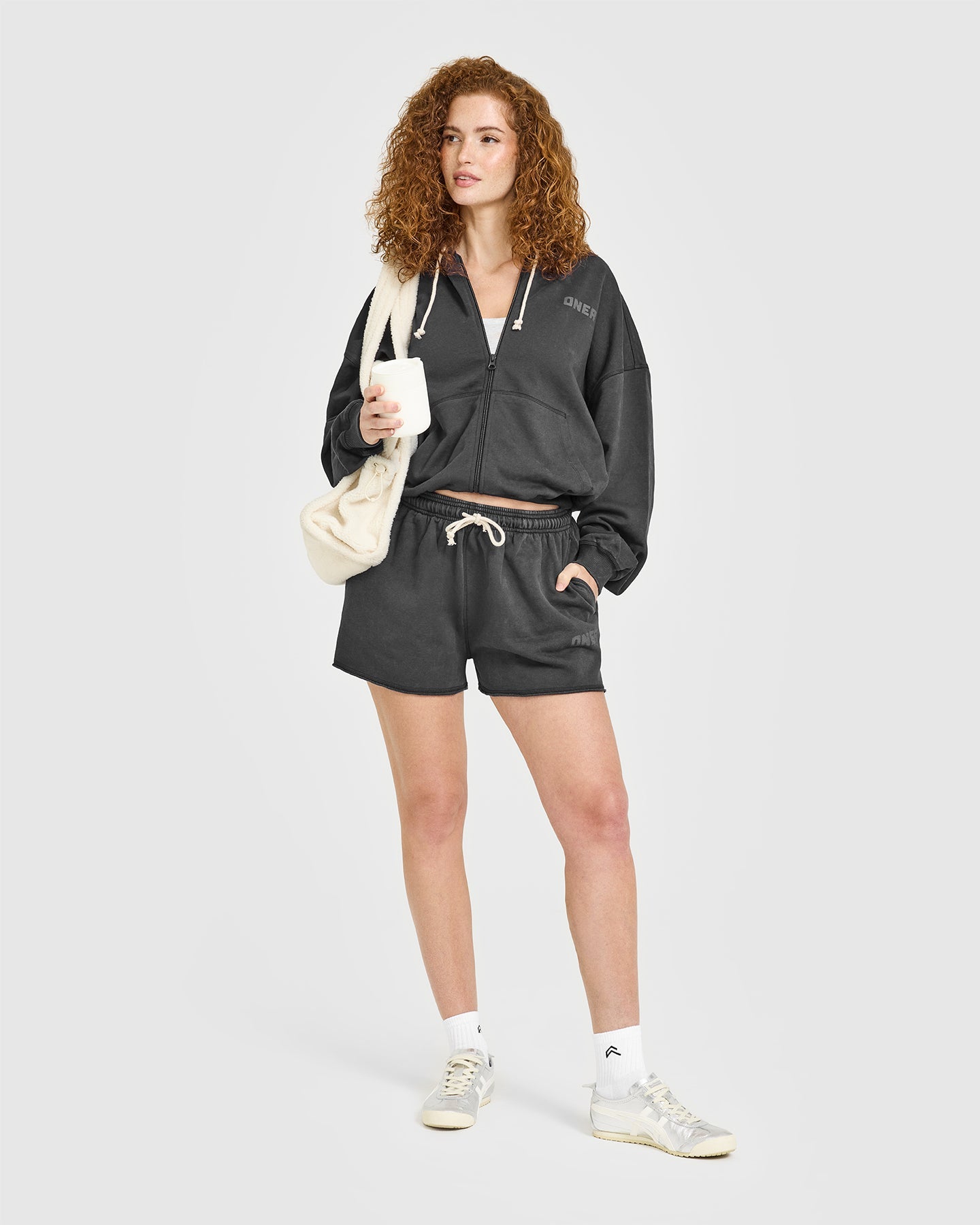 Raw Lounge Oversized Zip Hoodie | Washed Black - Image 3