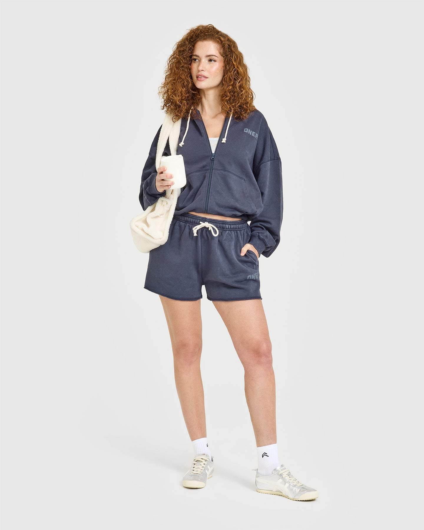 Raw Lounge Oversized Zip Hoodie | Washed True Blue - Image 3