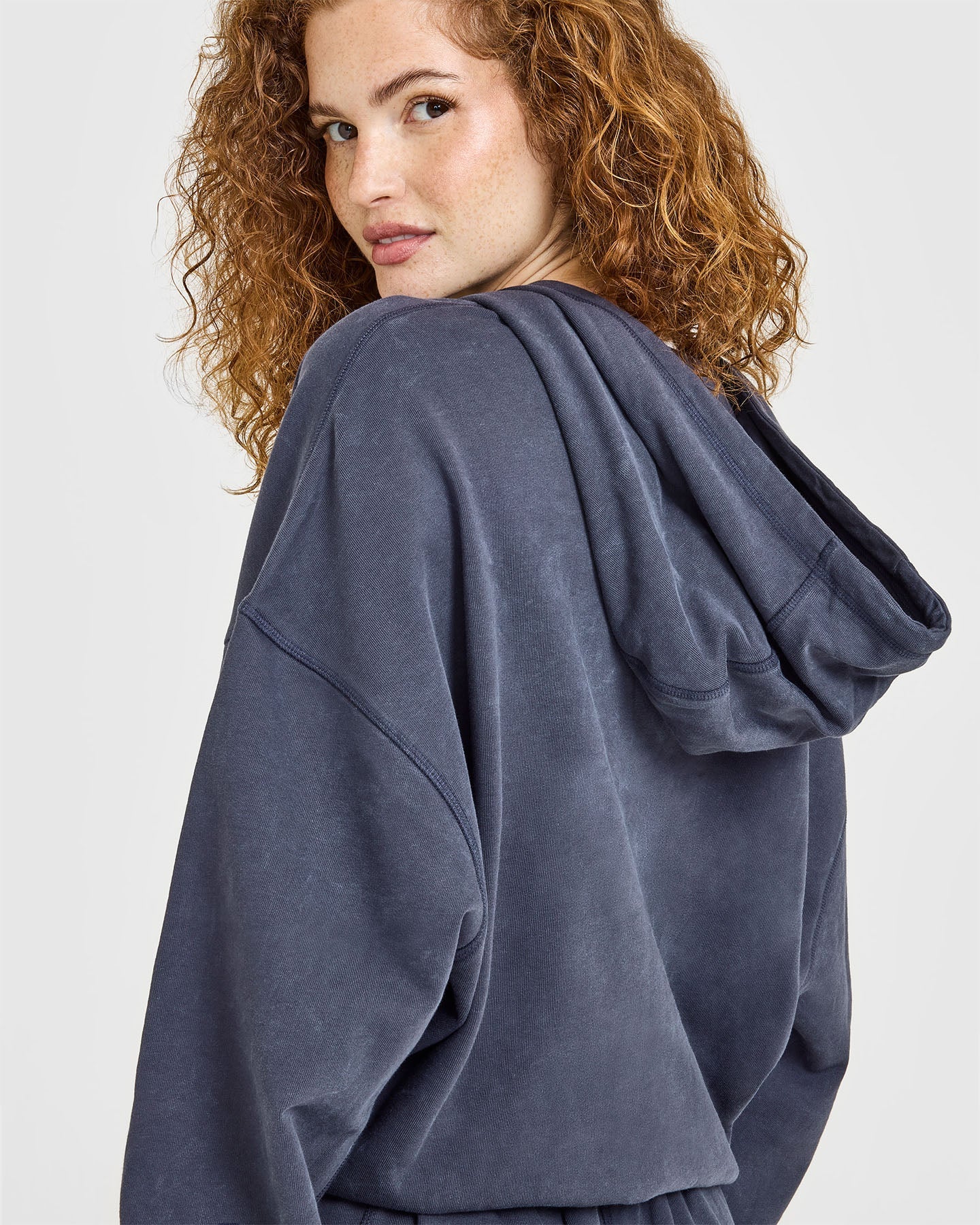 Raw Lounge Oversized Zip Hoodie | Washed True Blue - Image 4