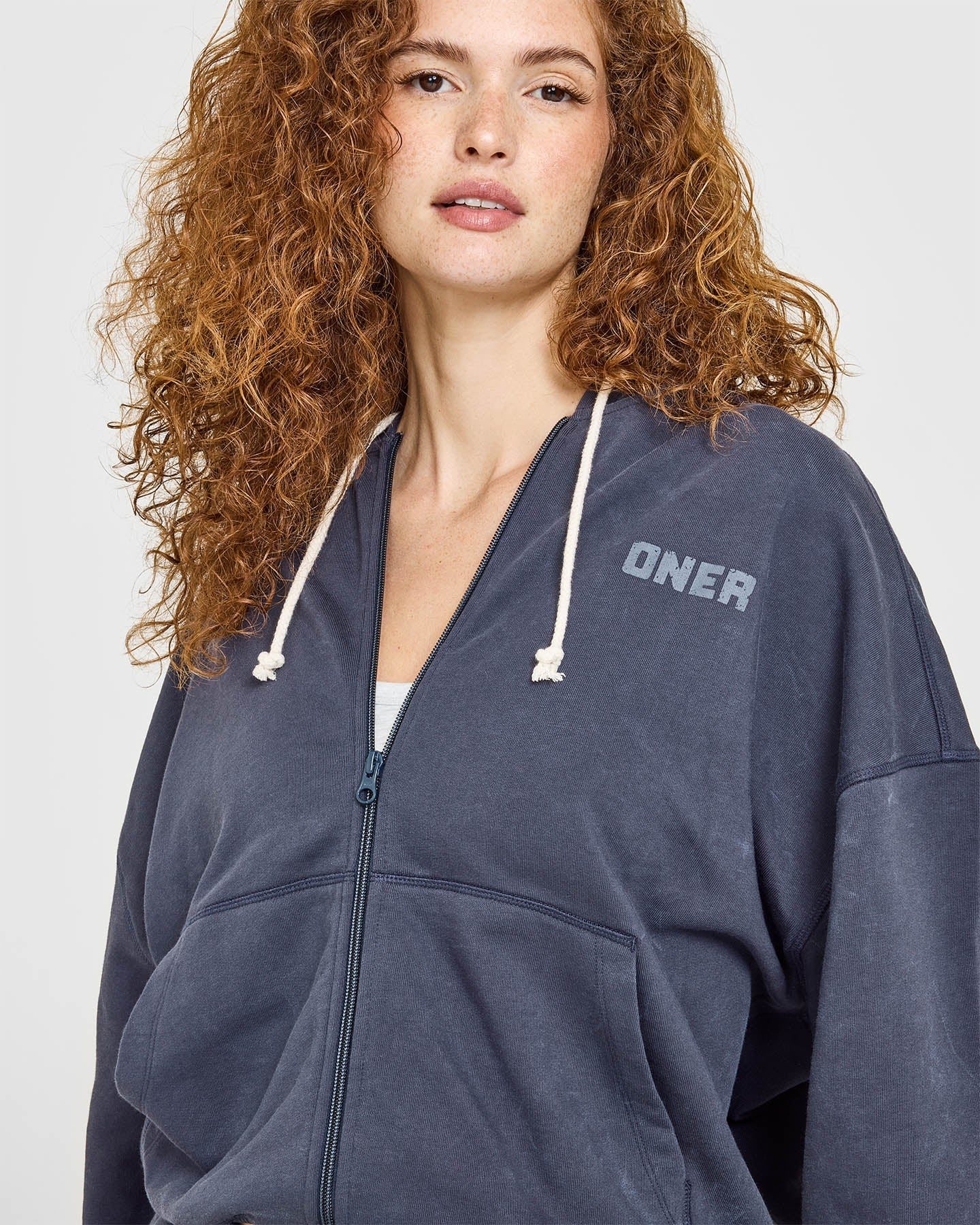 Raw Lounge Oversized Zip Hoodie | Washed True Blue - Image 5