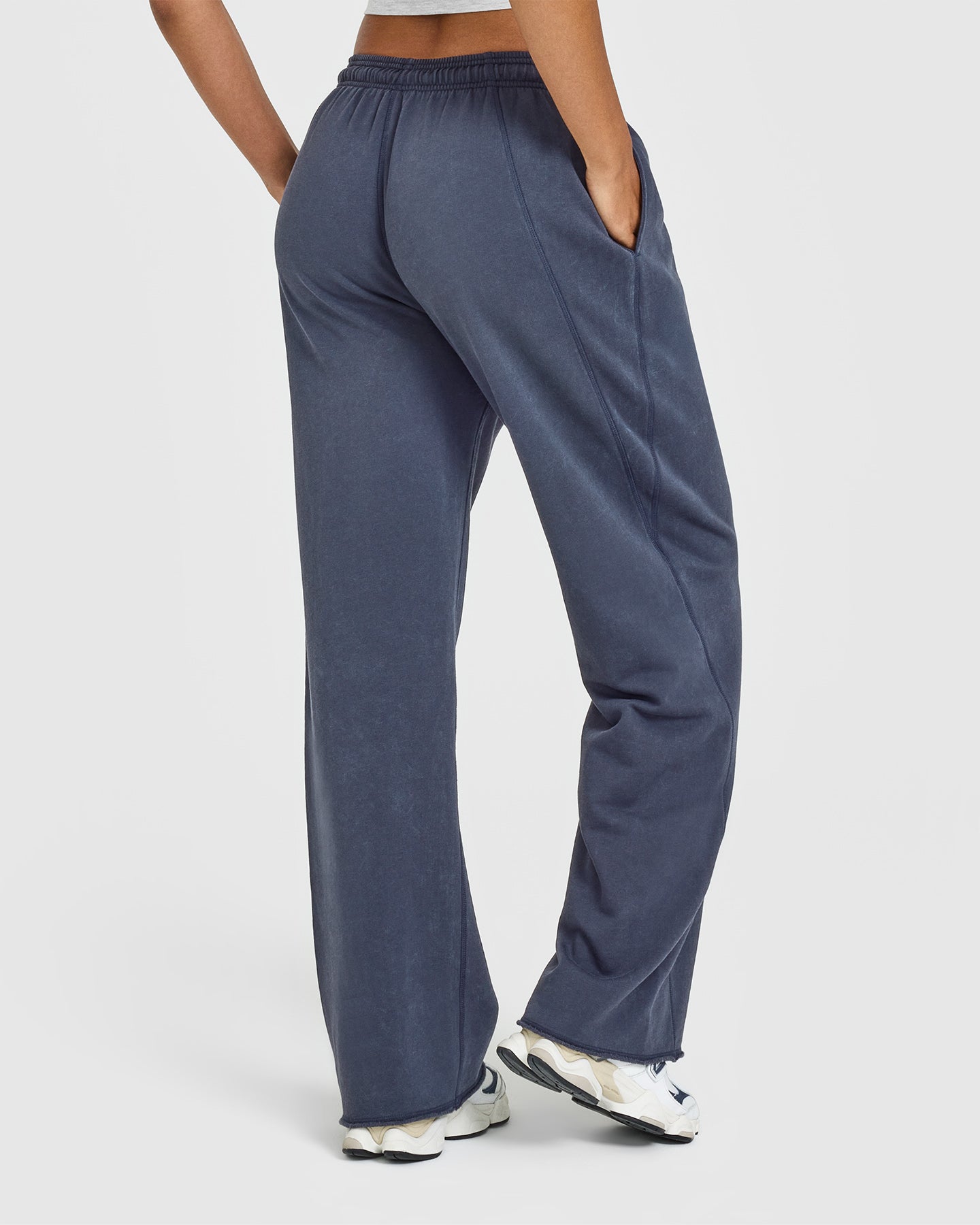 Alternative view of Raw Lounge Wide Leg Joggers | Washed True Blue